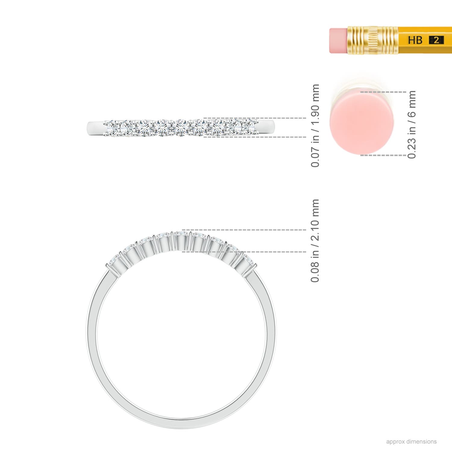 G, VS2 / 0.19 CT / 14 KT White Gold