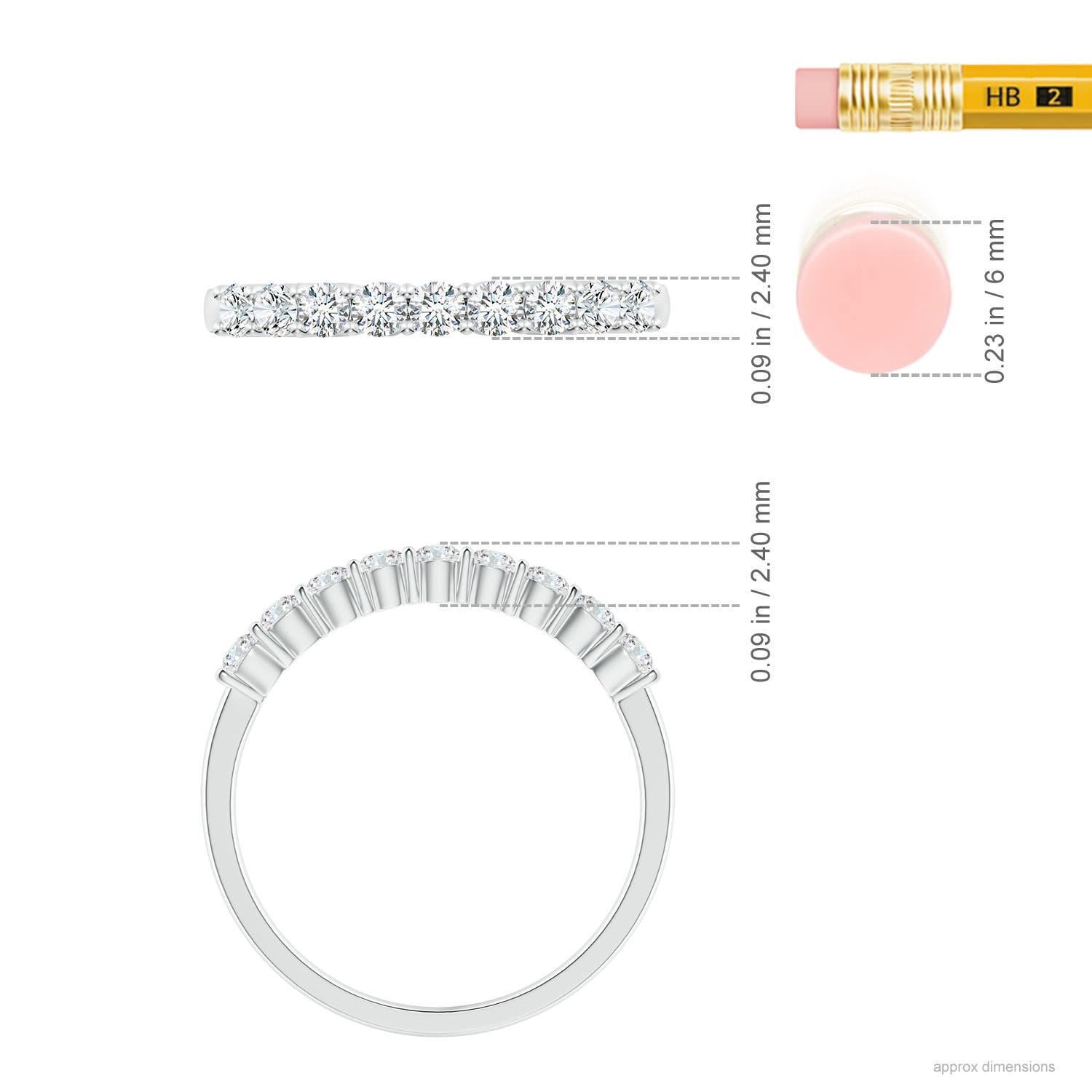 G, VS2 / 0.47 CT / 14 KT White Gold