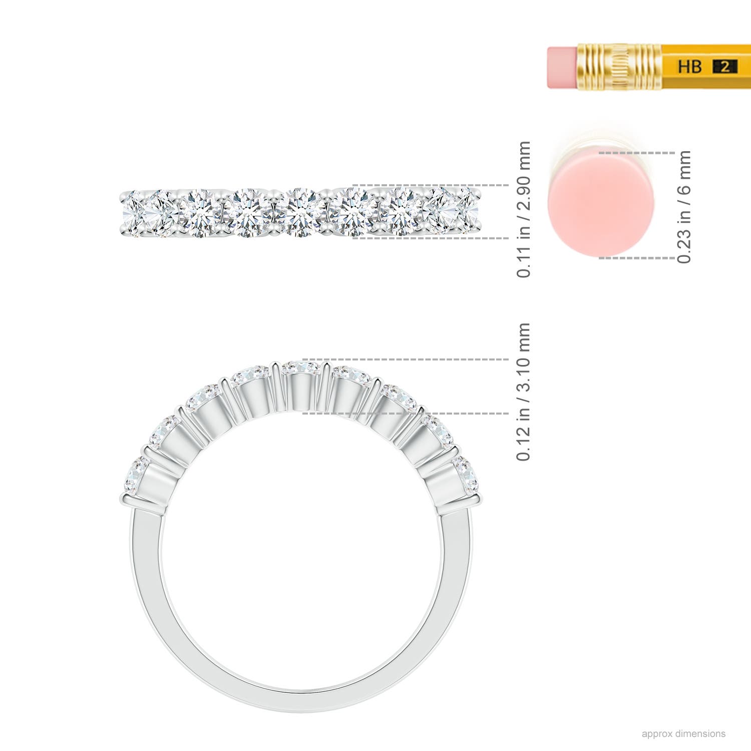 G, VS2 / 0.95 CT / 14 KT White Gold