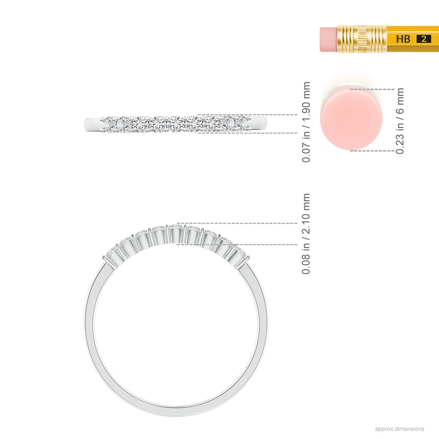 H, SI2 / 0.19 CT / 14 KT White Gold