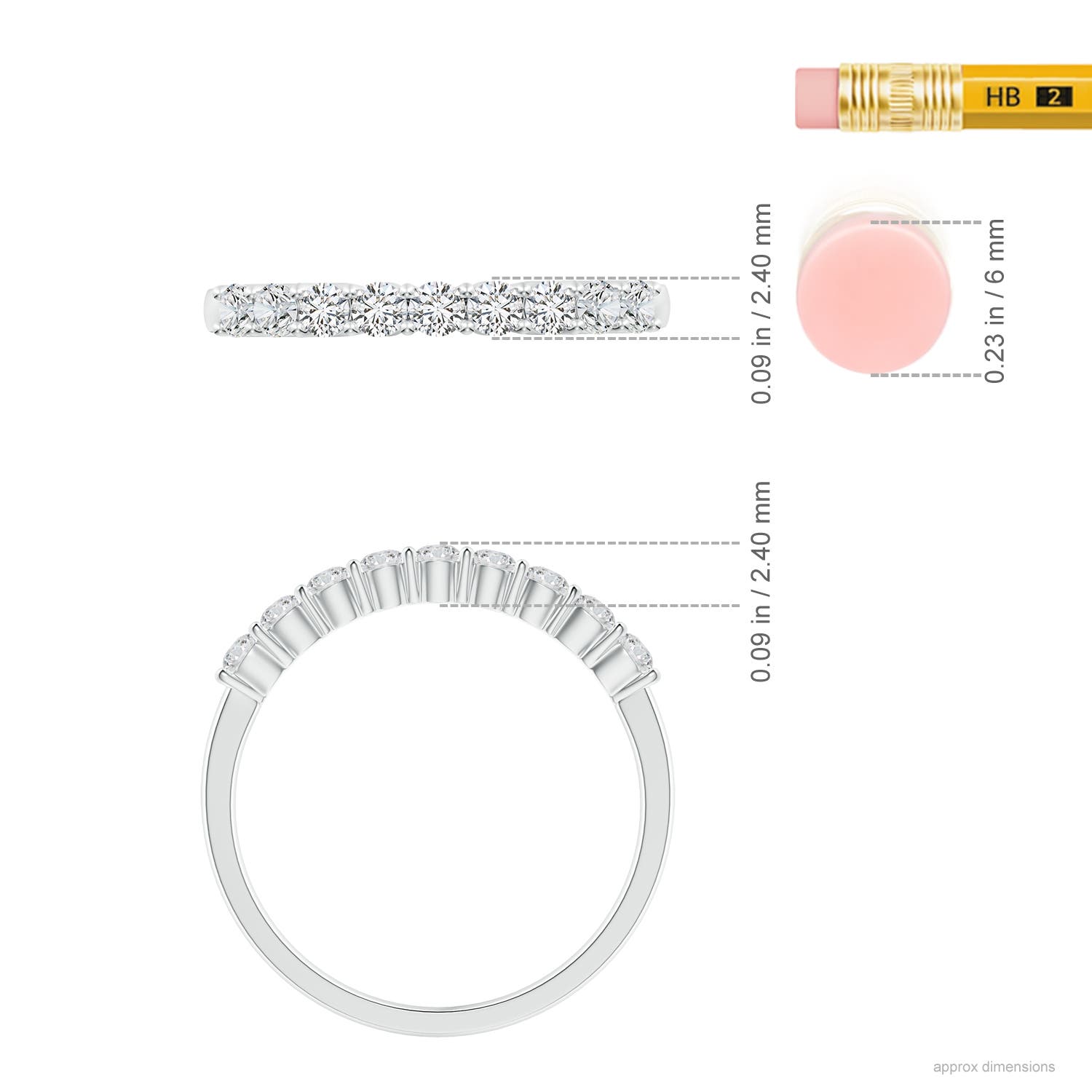 H, SI2 / 0.47 CT / 14 KT White Gold