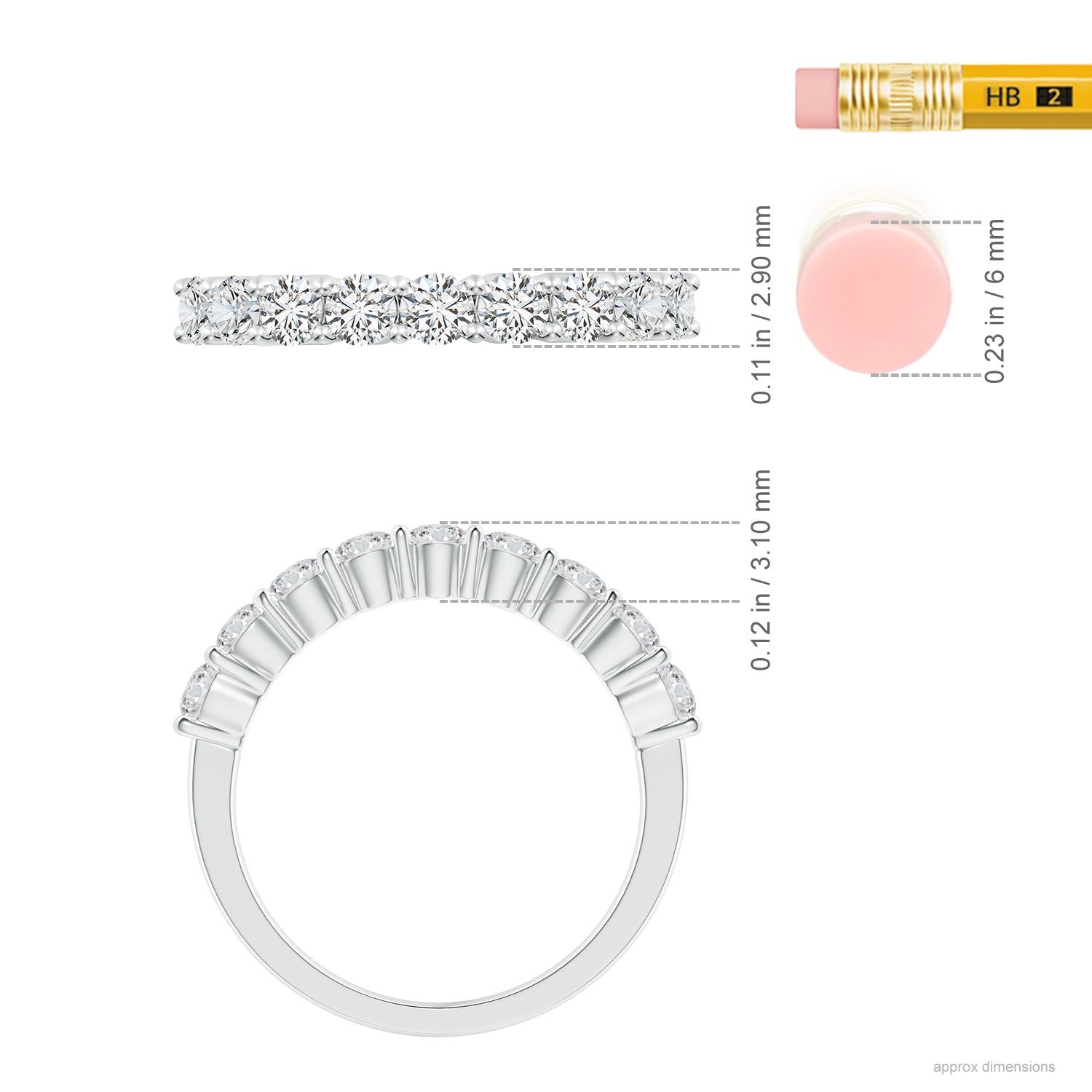 H, SI2 / 0.95 CT / 14 KT White Gold