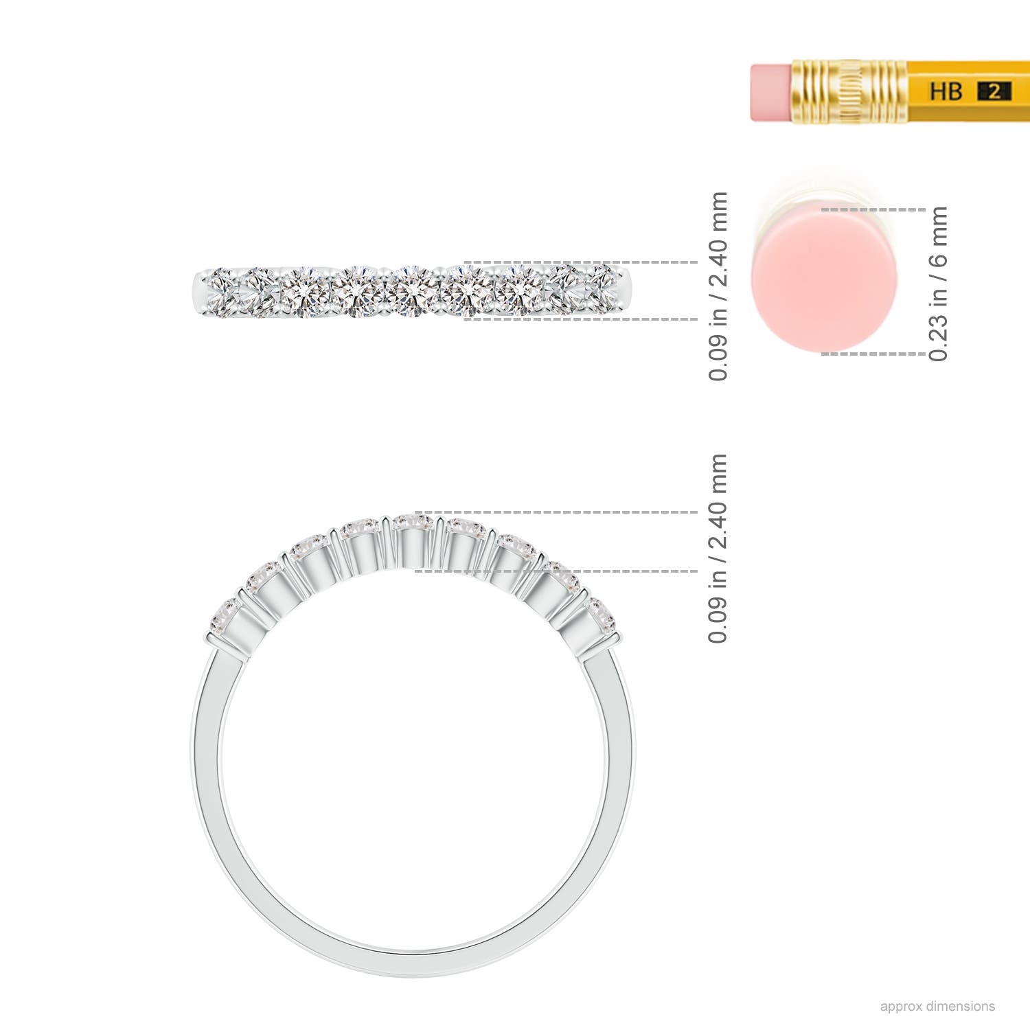 I-J, I1-I2 / 0.47 CT / 14 KT White Gold