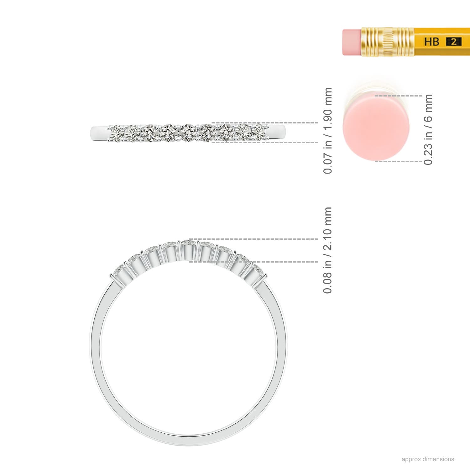 K, I3 / 0.19 CT / 14 KT White Gold