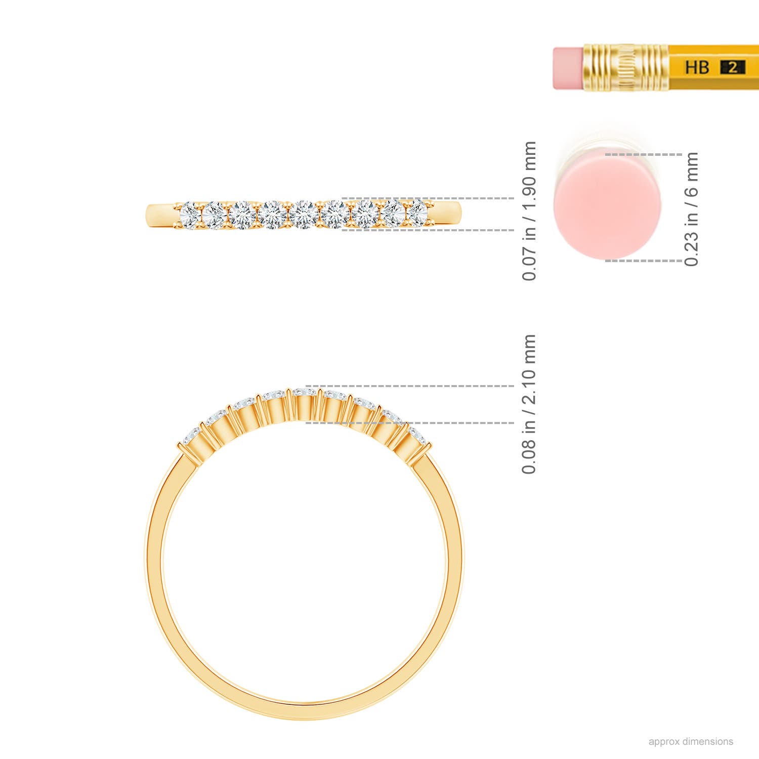 G, VS2 / 0.19 CT / 14 KT Yellow Gold