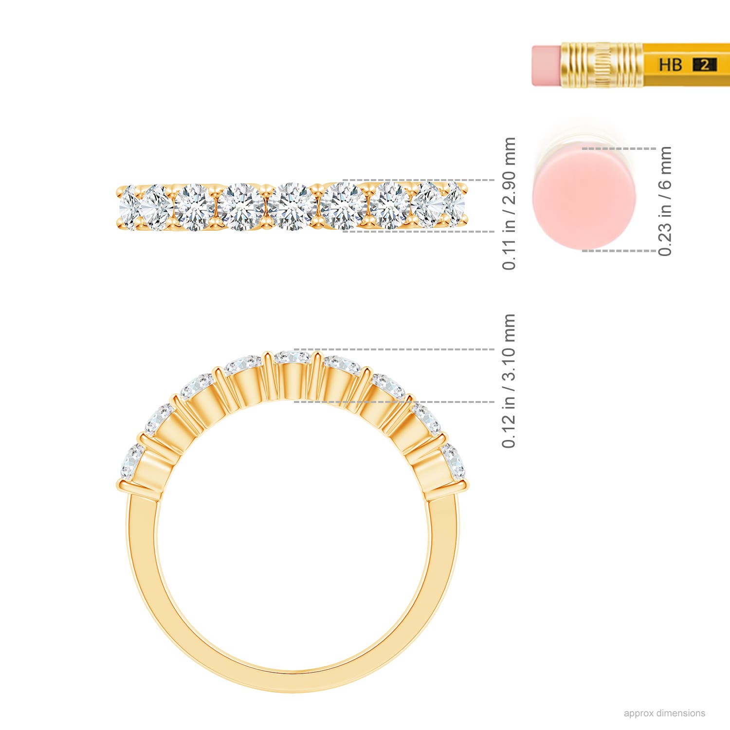 G, VS2 / 0.95 CT / 14 KT Yellow Gold