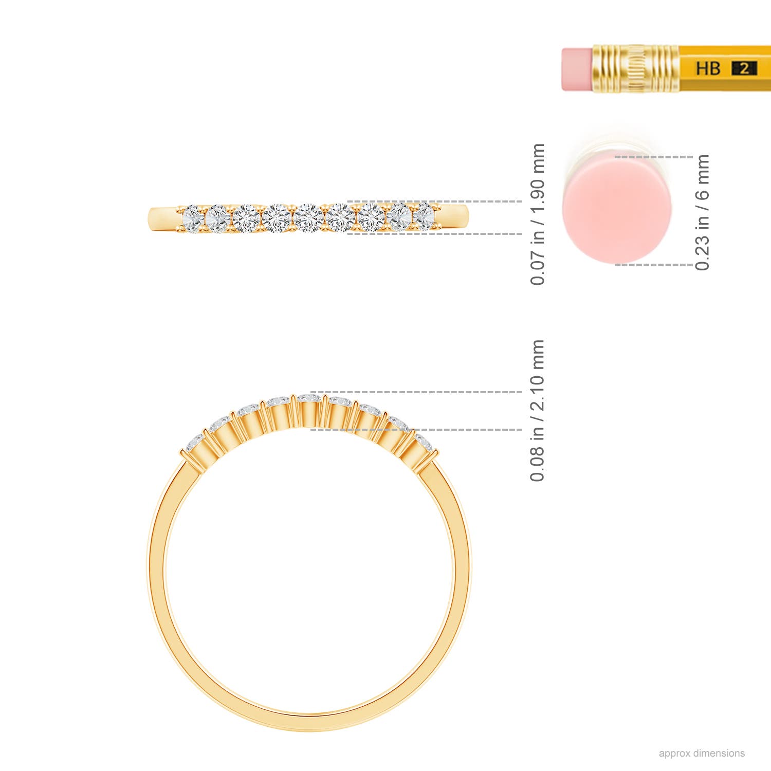 H, SI2 / 0.19 CT / 14 KT Yellow Gold