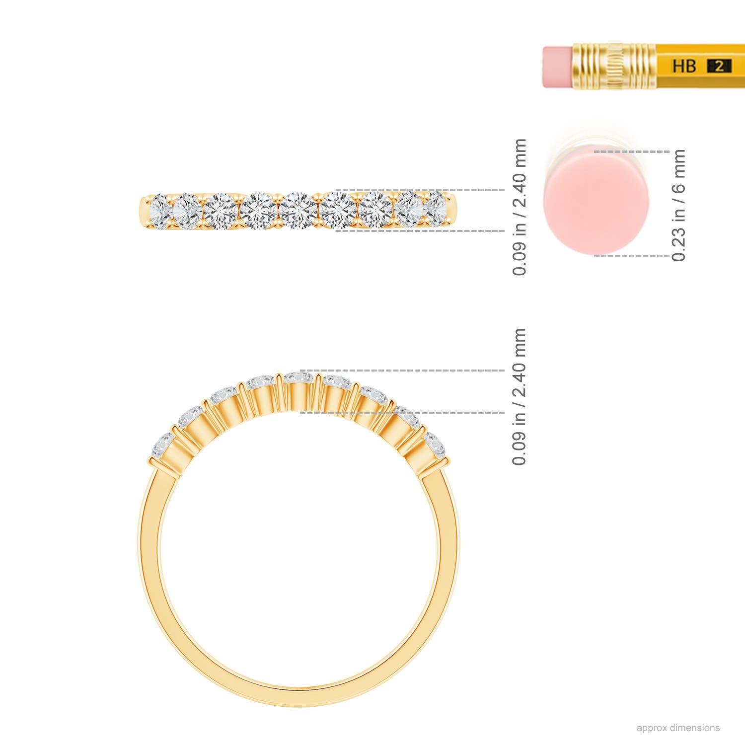 H, SI2 / 0.47 CT / 14 KT Yellow Gold