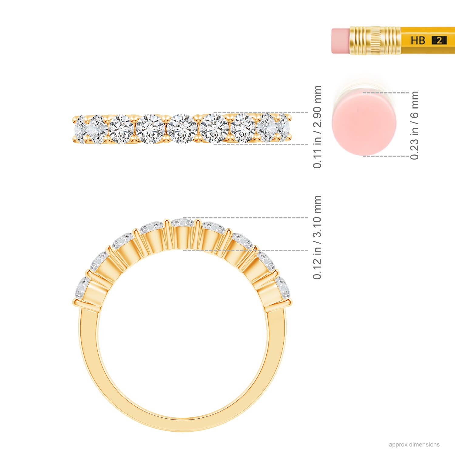 H, SI2 / 0.95 CT / 14 KT Yellow Gold