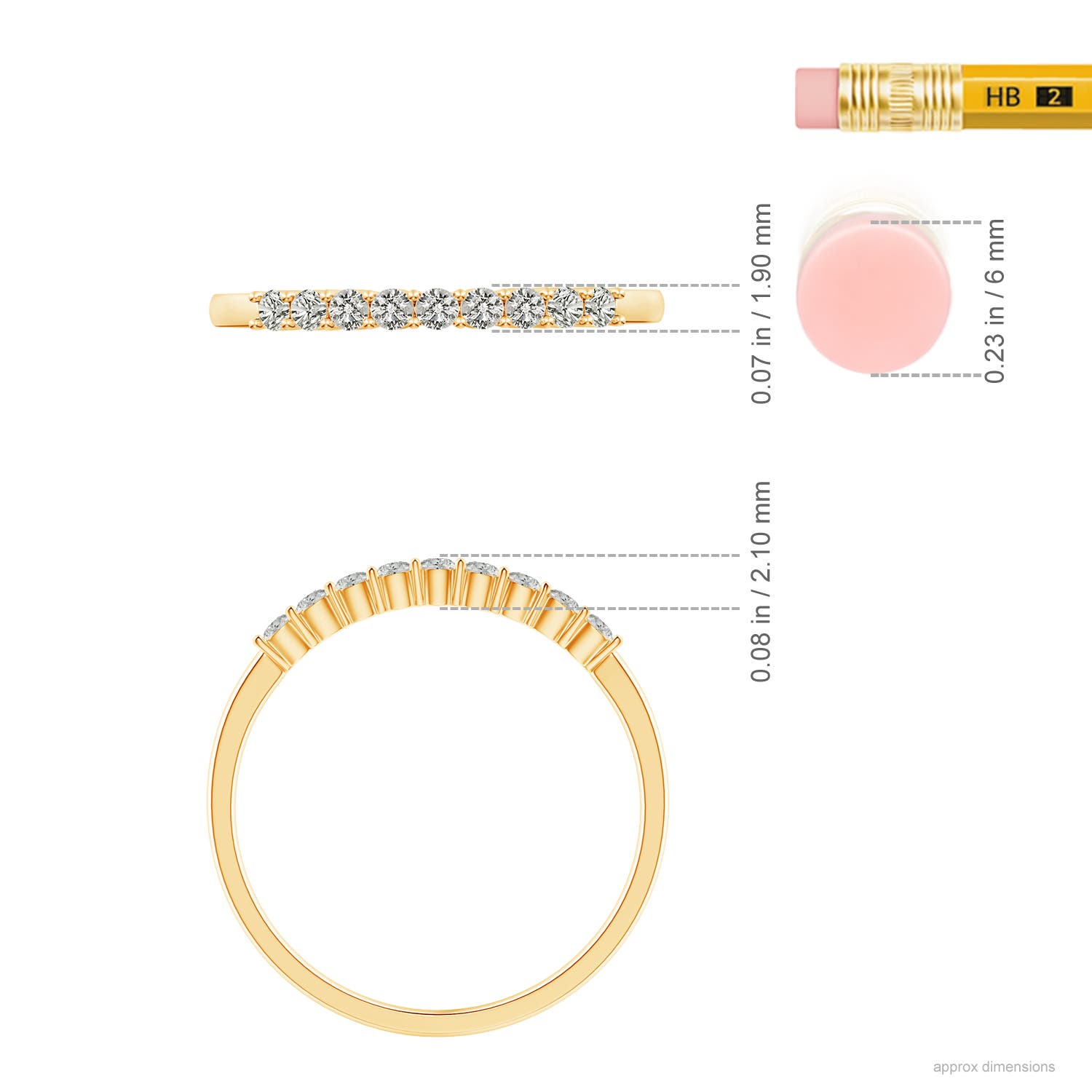 K, I3 / 0.19 CT / 14 KT Yellow Gold