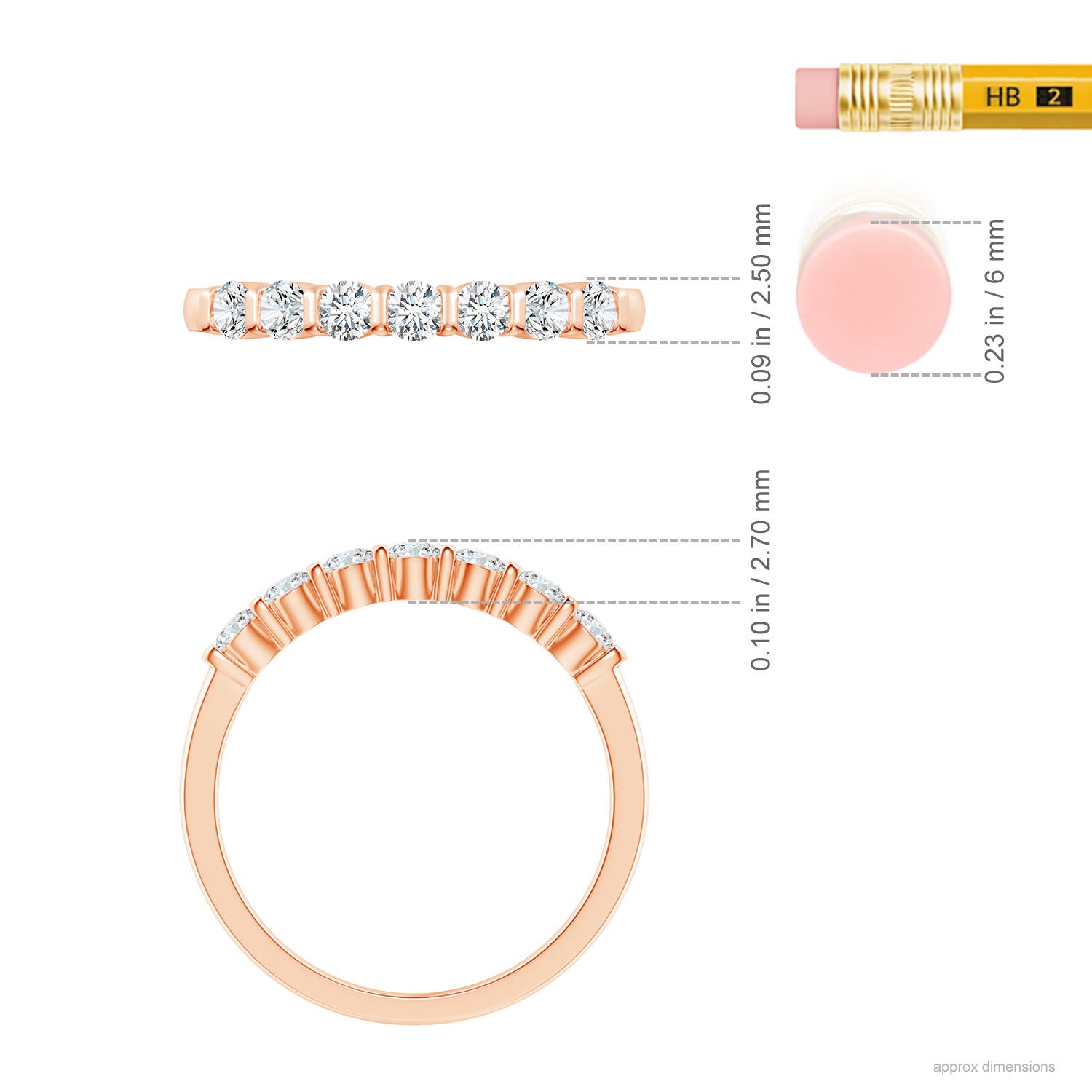 G, VS2 / 0.48 CT / 14 KT Rose Gold