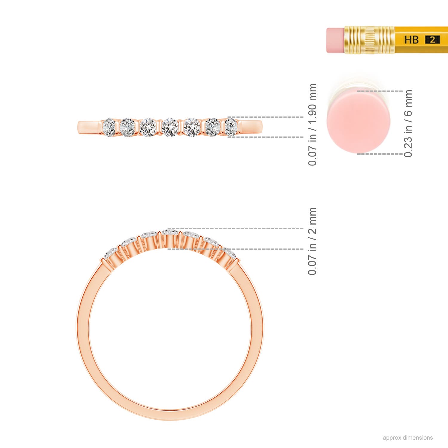 I-J, I1-I2 / 0.2 CT / 14 KT Rose Gold