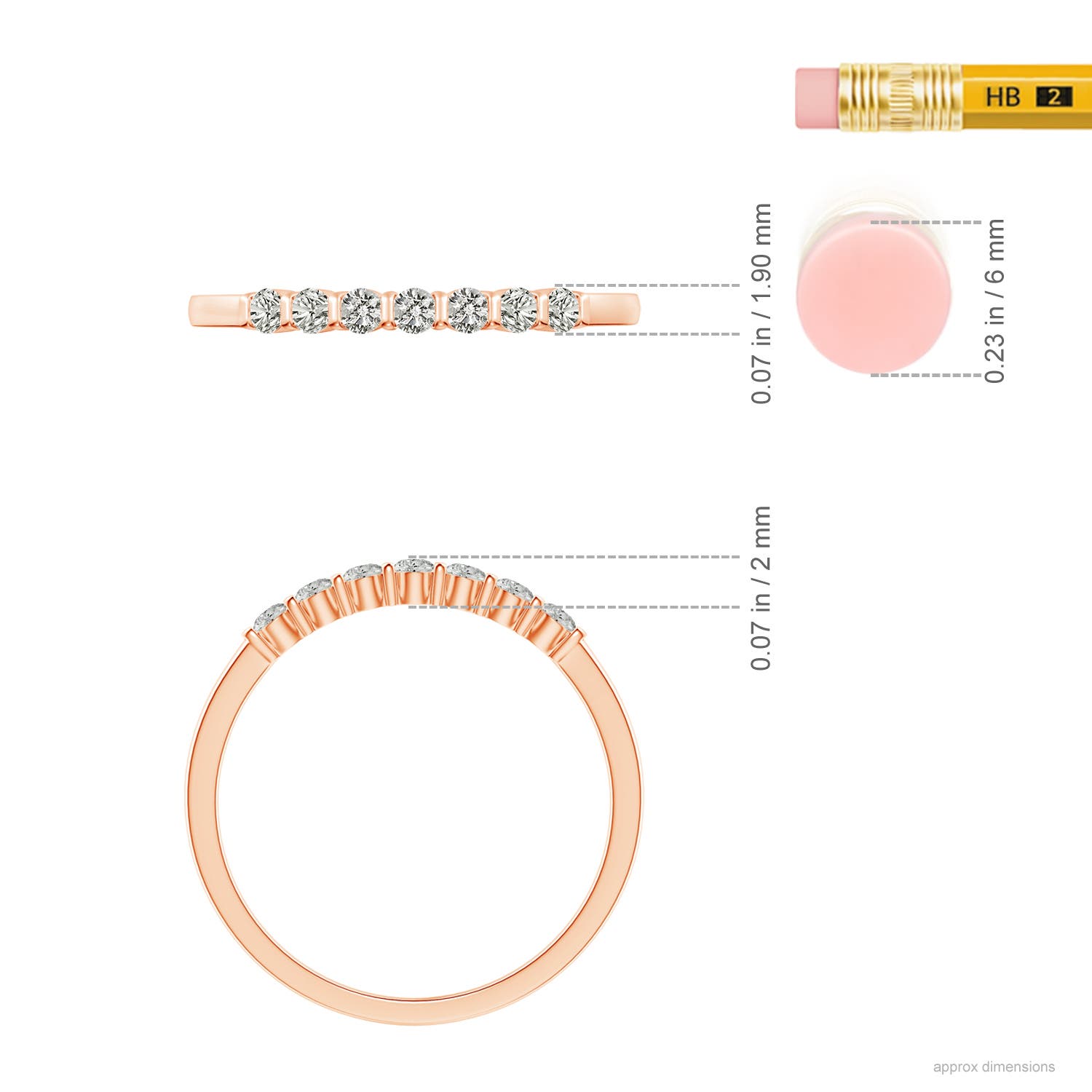 K, I3 / 0.2 CT / 14 KT Rose Gold