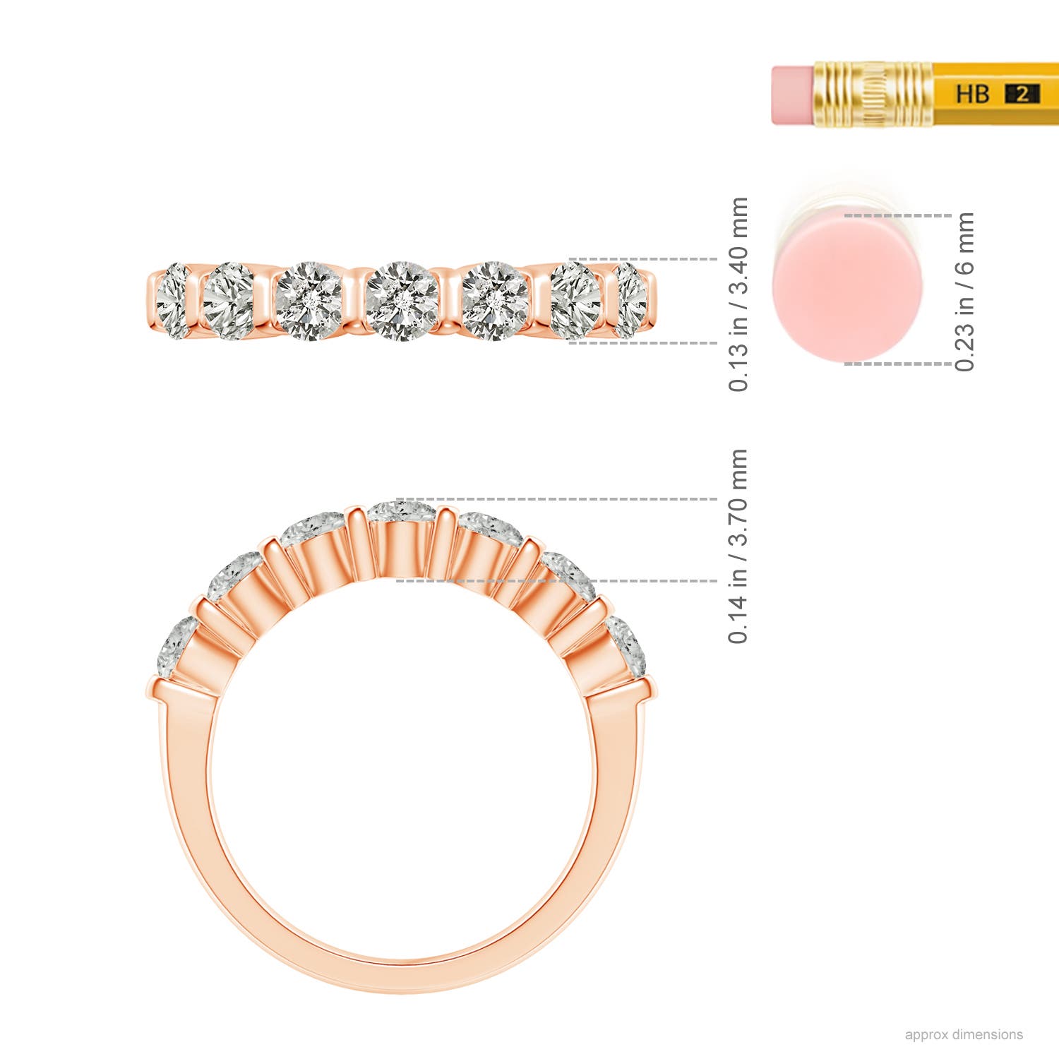 K, I3 / 1.02 CT / 14 KT Rose Gold