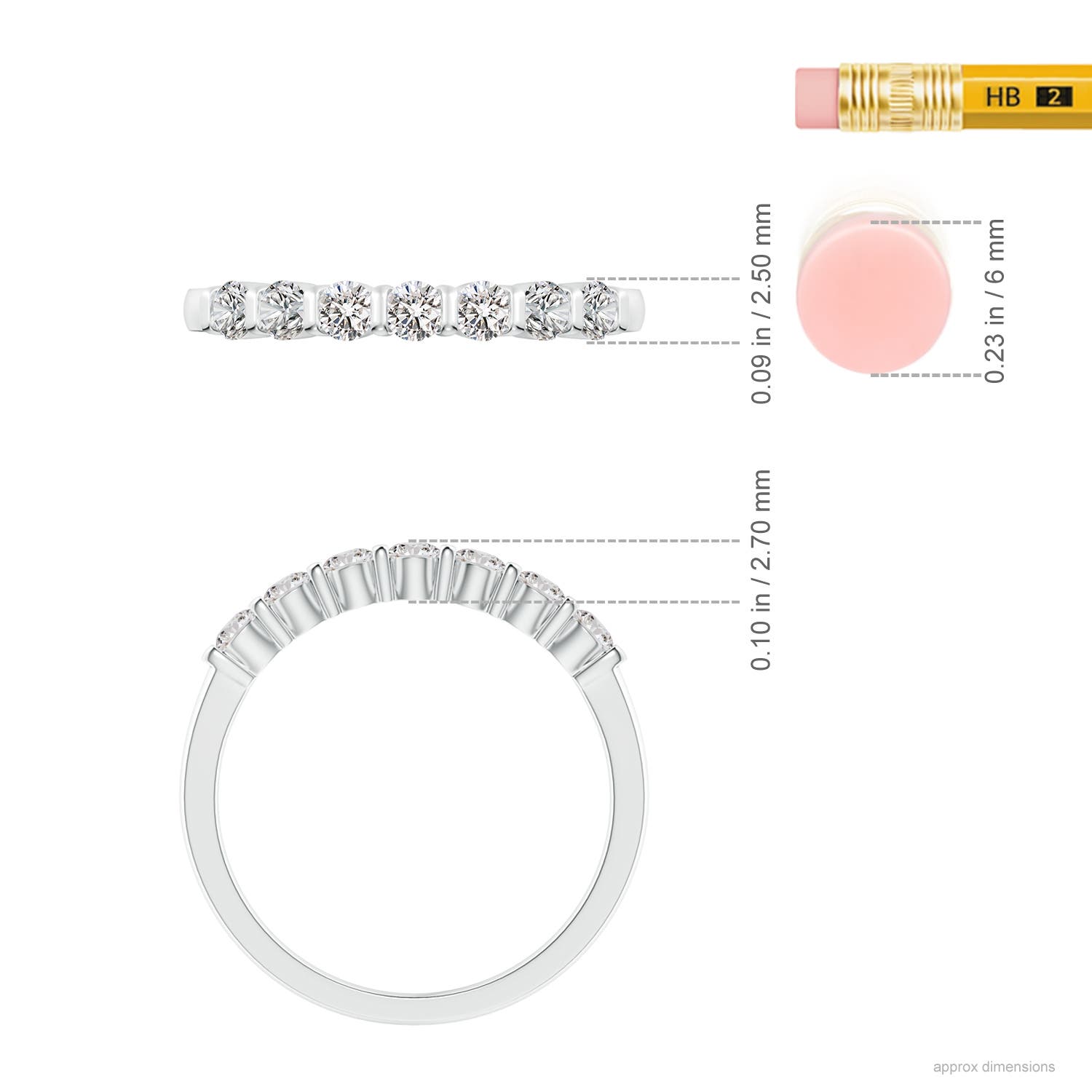 I-J, I1-I2 / 0.48 CT / 14 KT White Gold