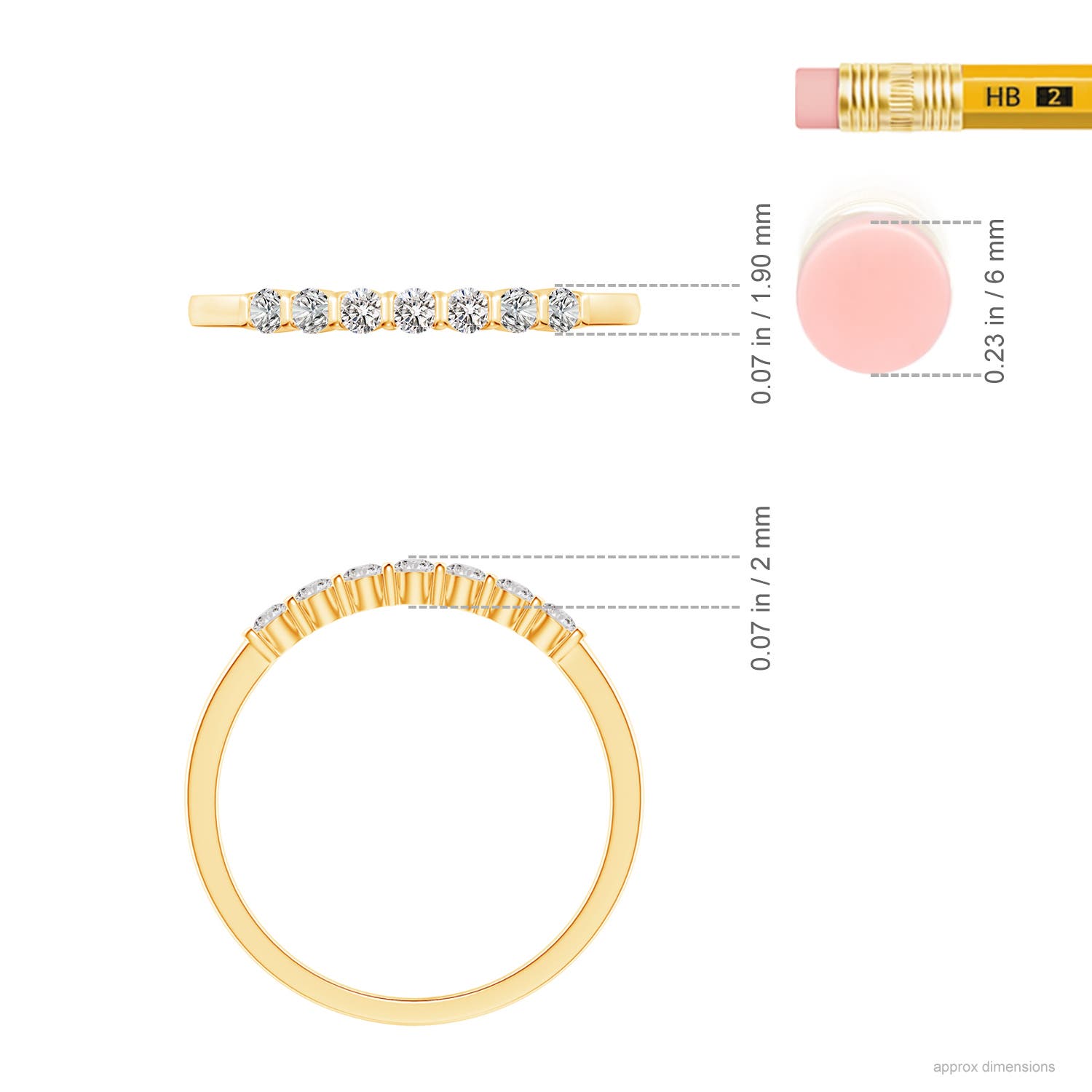 I-J, I1-I2 / 0.2 CT / 14 KT Yellow Gold