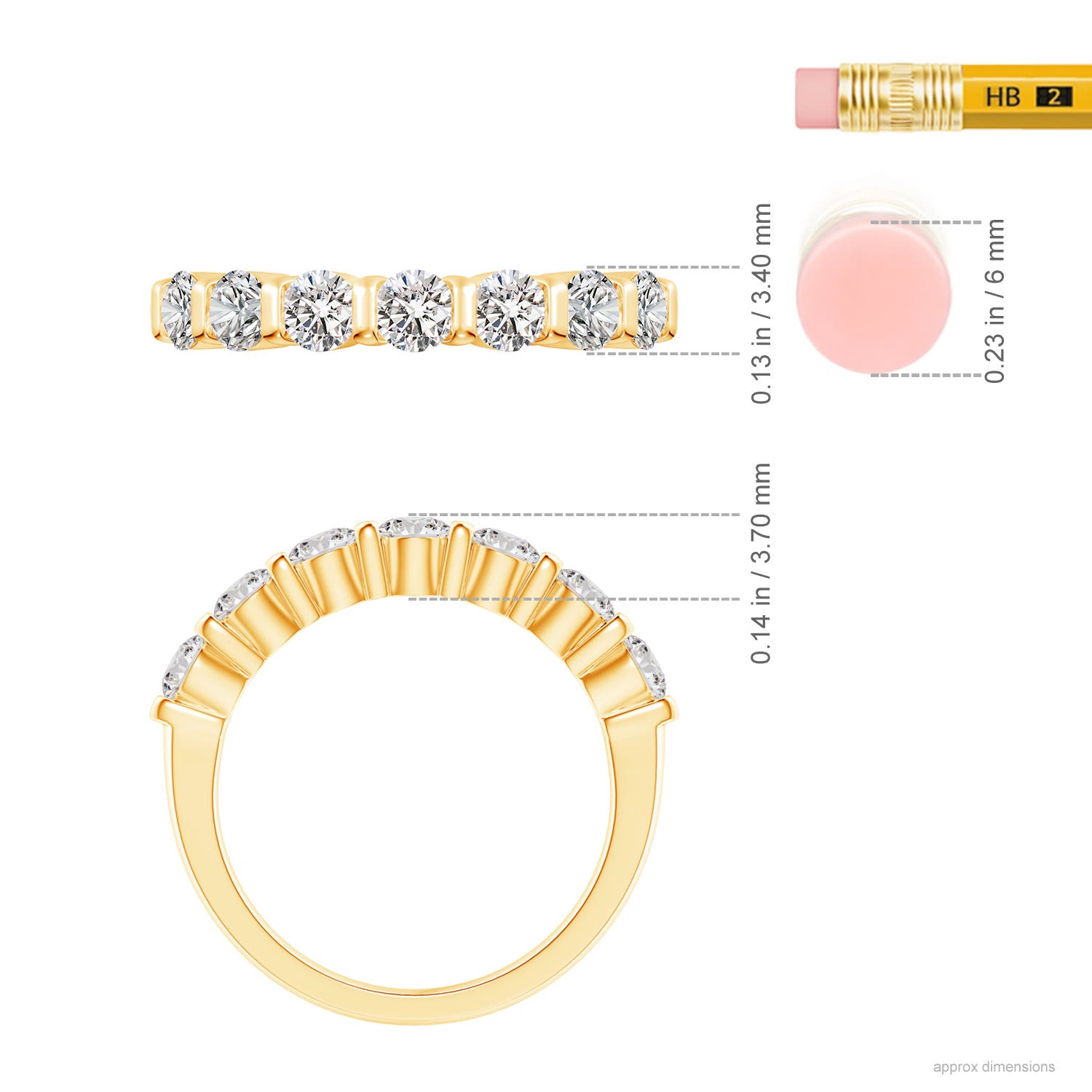 I-J, I1-I2 / 1.02 CT / 14 KT Yellow Gold