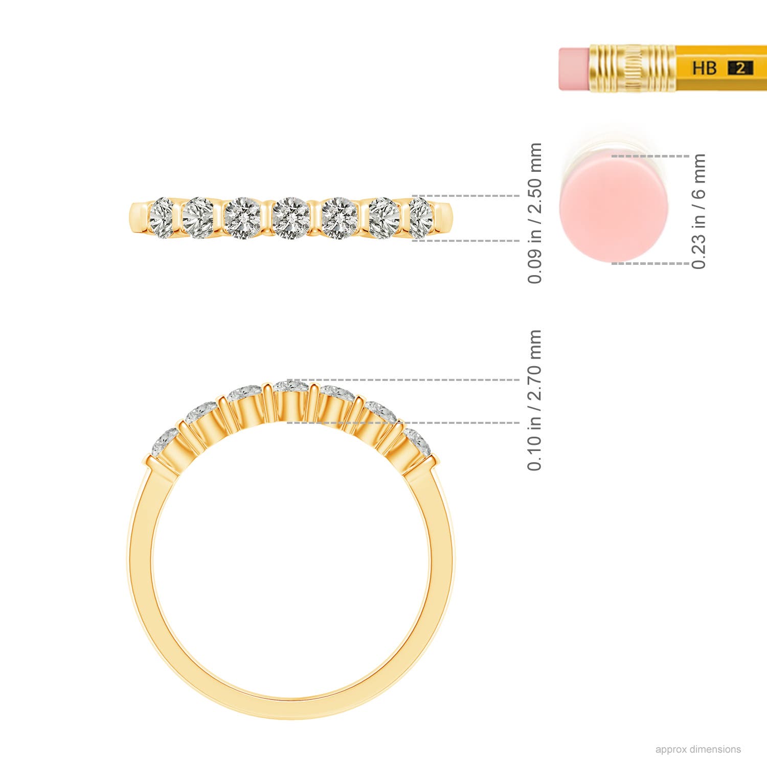 K, I3 / 0.48 CT / 14 KT Yellow Gold