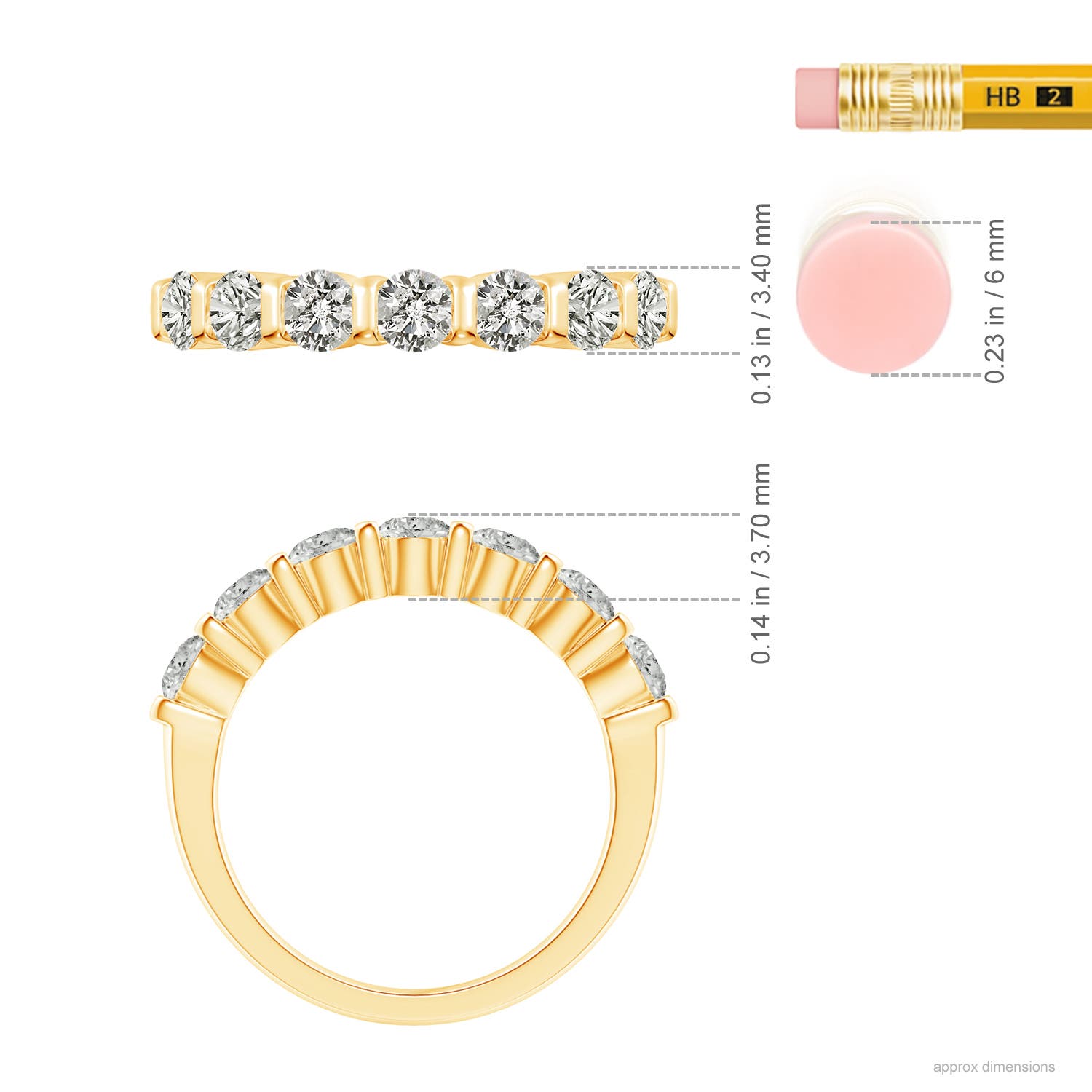 K, I3 / 1.02 CT / 14 KT Yellow Gold