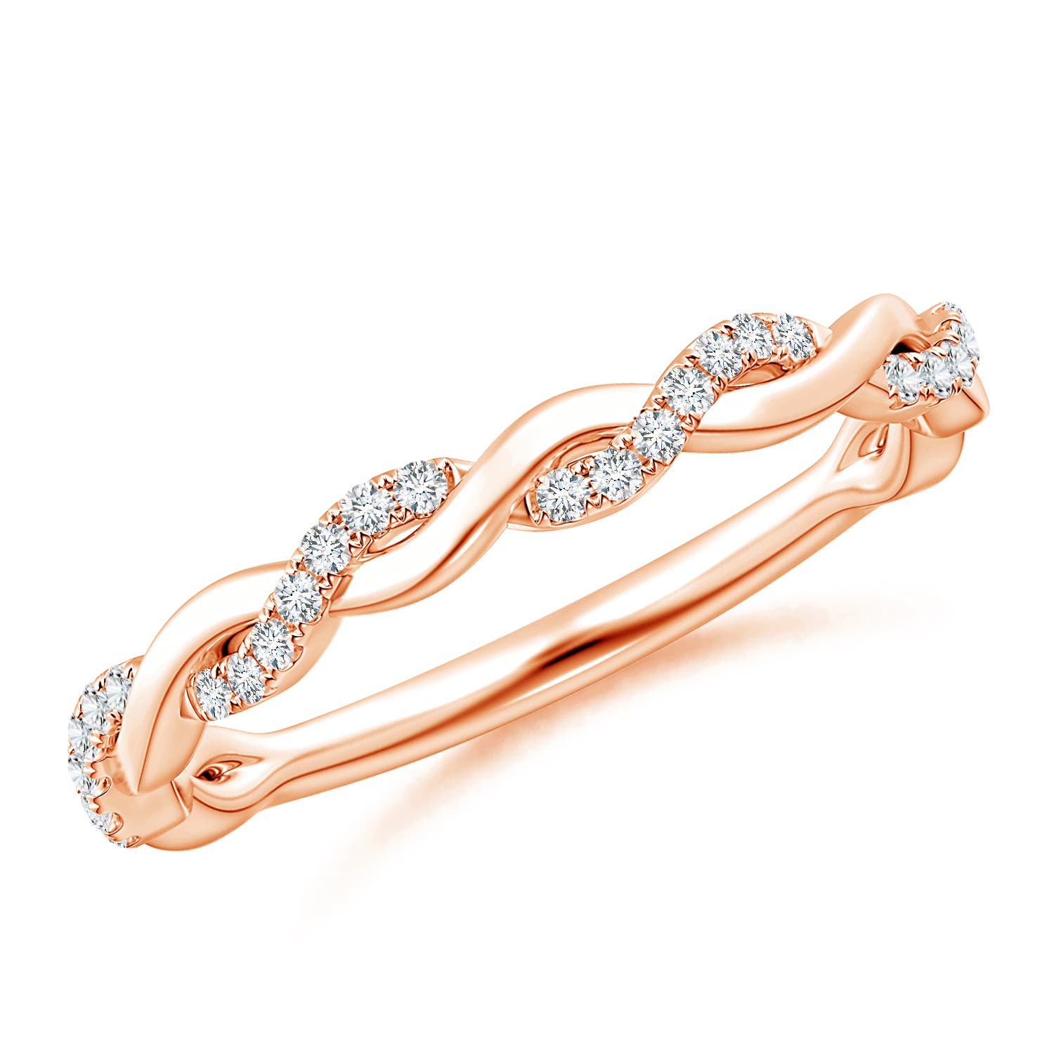 G, VS2 / 0.14 CT / 14 KT Rose Gold