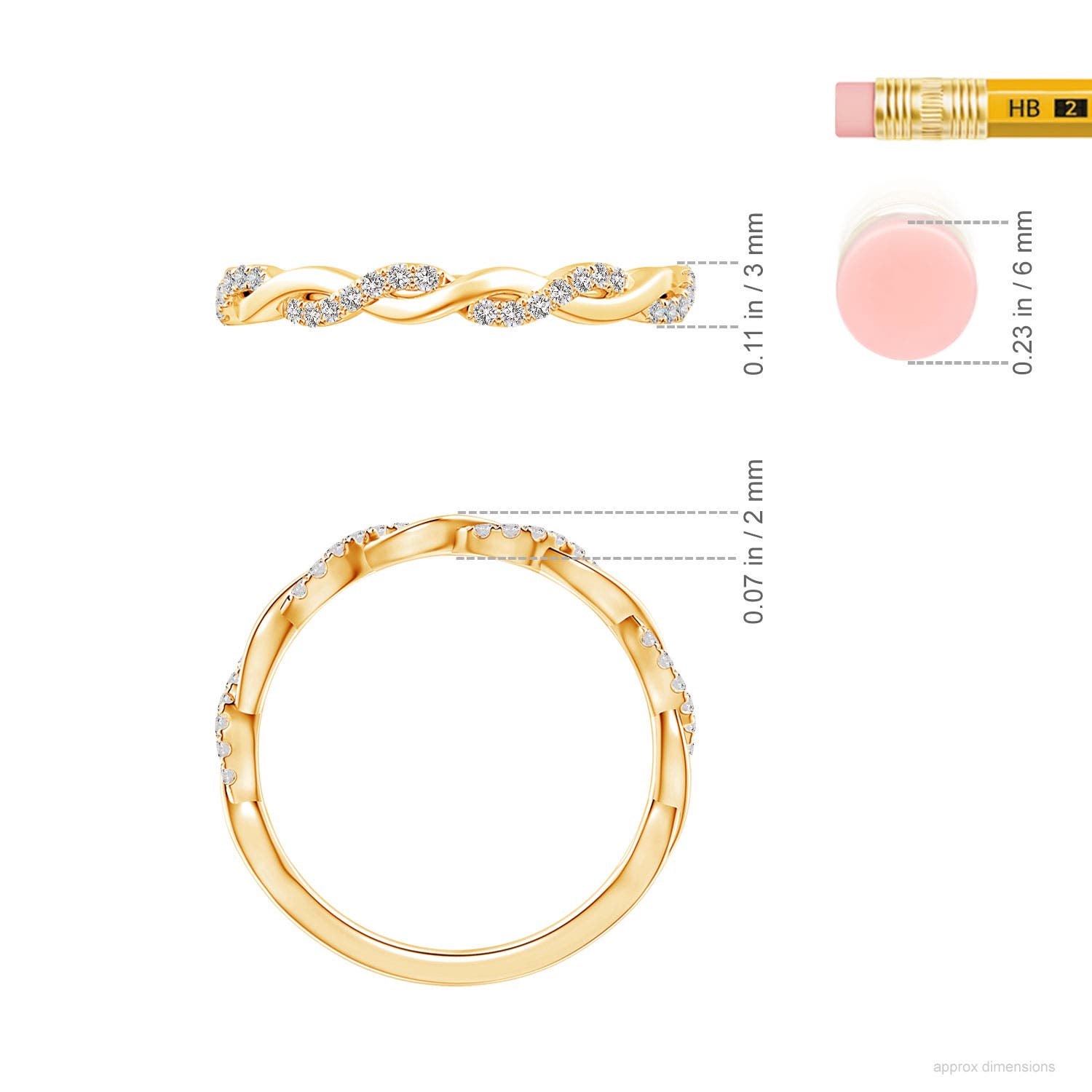 I-J, I1-I2 / 0.14 CT / 14 KT Yellow Gold