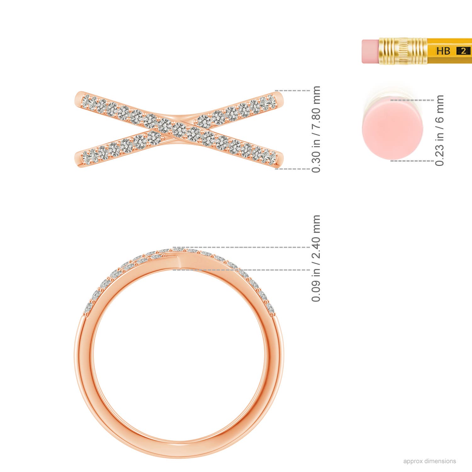 K, I3 / 0.34 CT / 14 KT Rose Gold