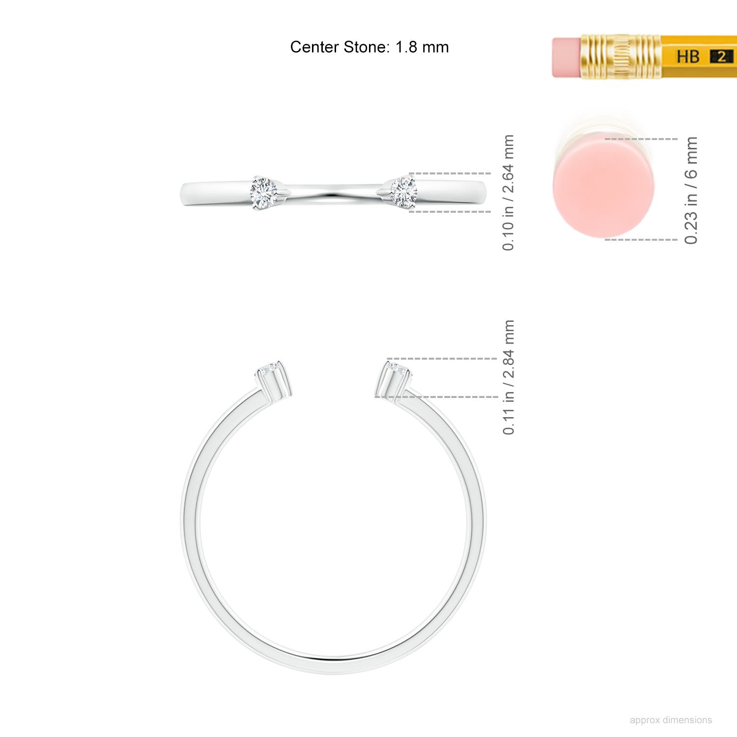 G, VS2 / 0.05 CT / 14 KT White Gold