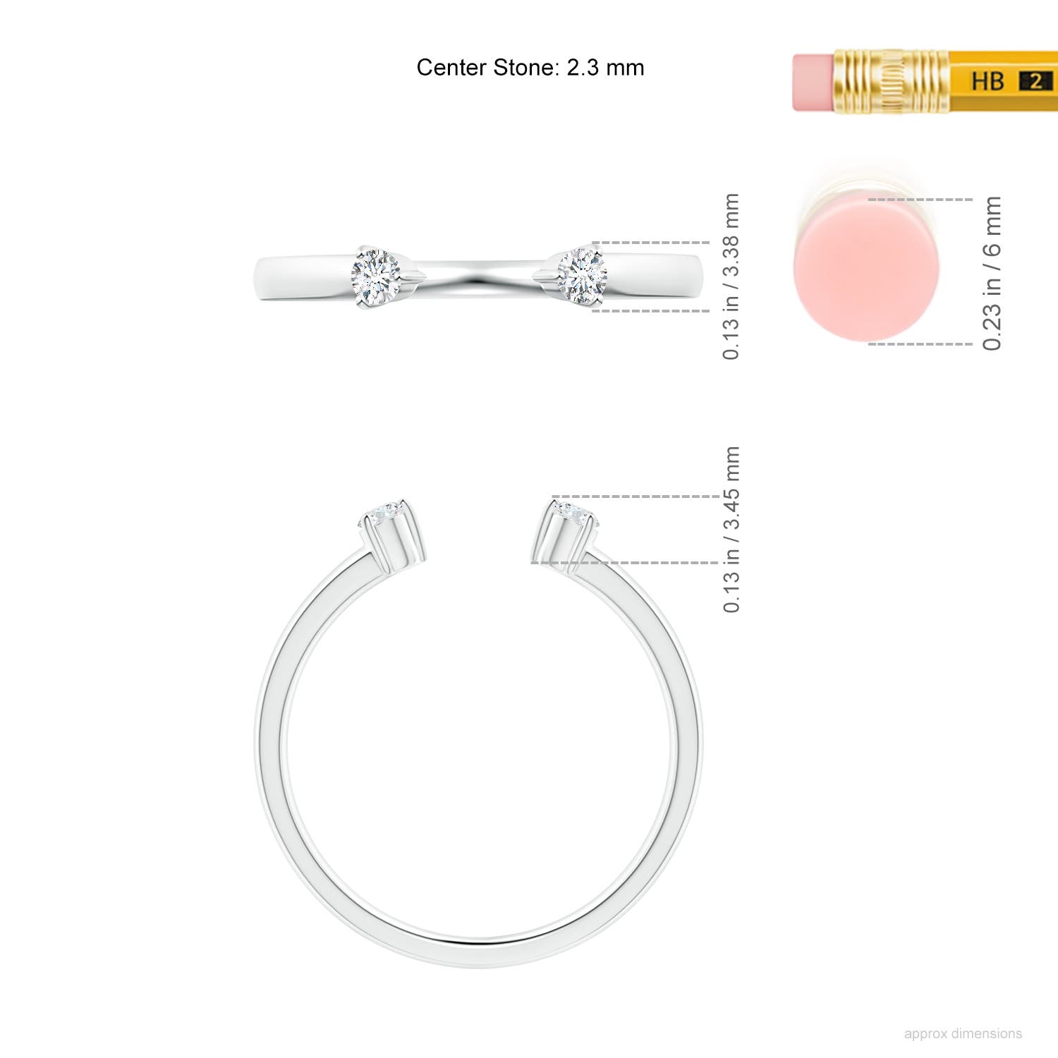 G, VS2 / 0.1 CT / 14 KT White Gold