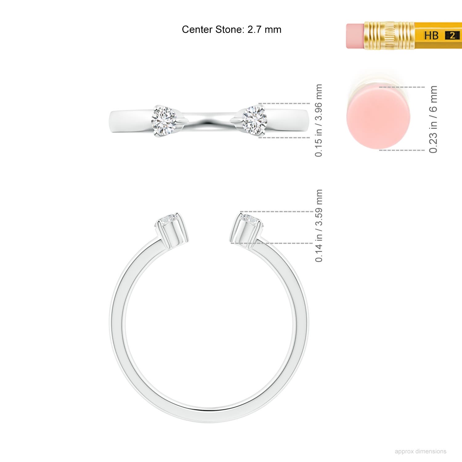 H, SI2 / 0.16 CT / 14 KT White Gold