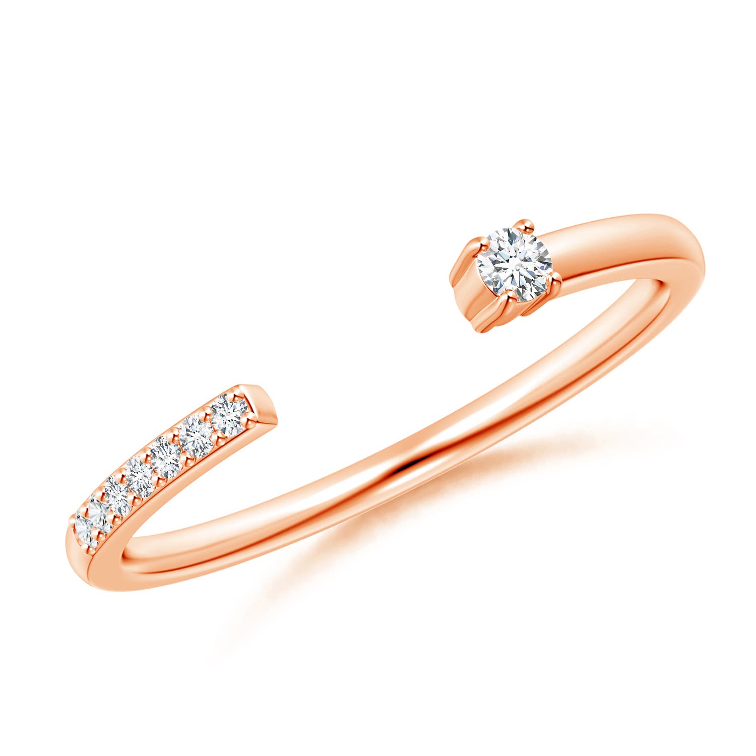 G, VS2 / 0.1 CT / 14 KT Rose Gold