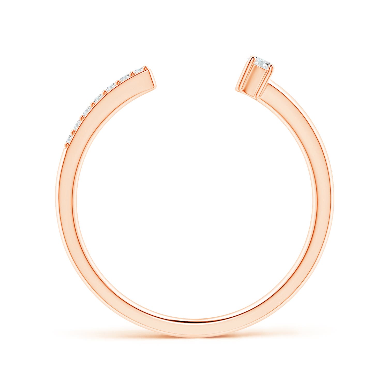 G, VS2 / 0.1 CT / 14 KT Rose Gold