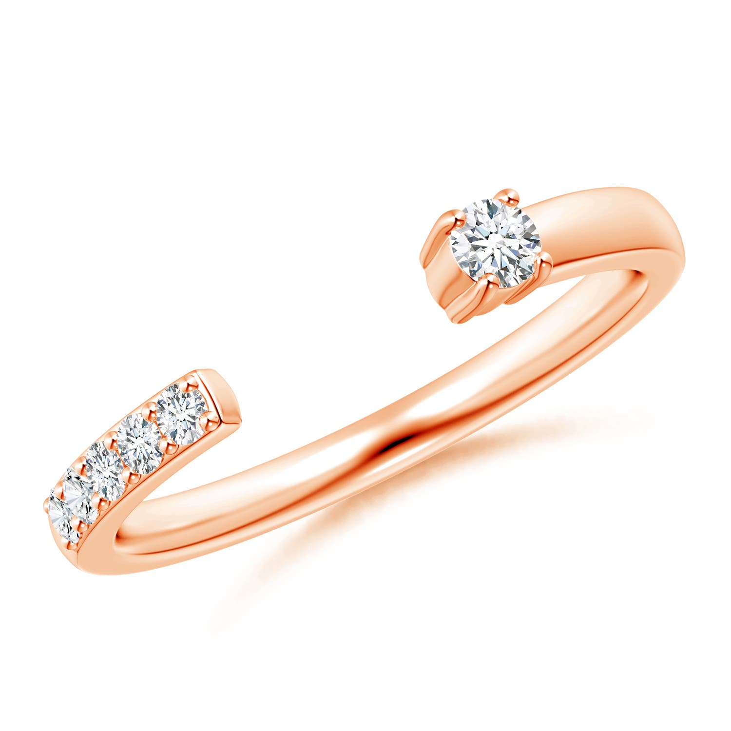 G, VS2 / 0.2 CT / 14 KT Rose Gold