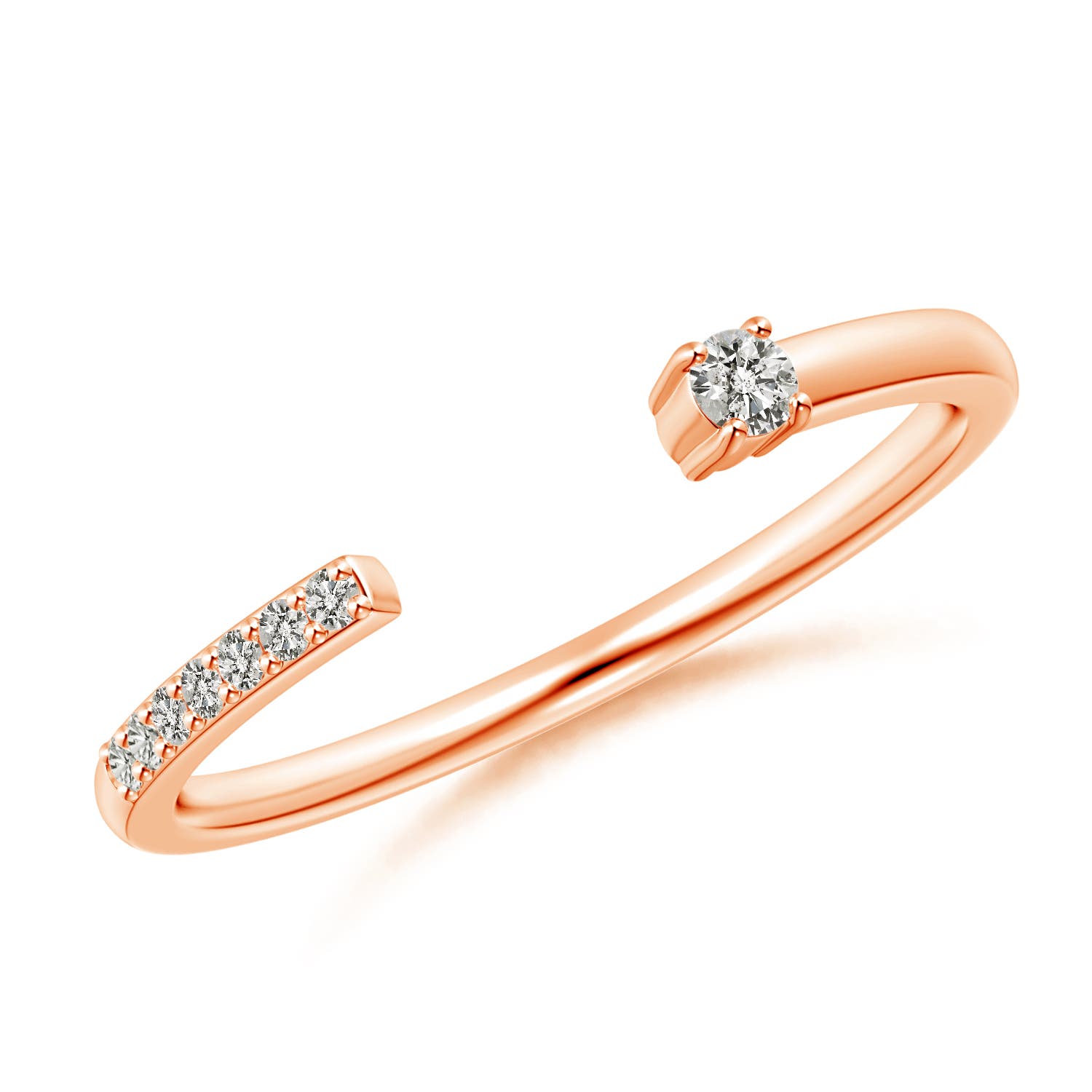 K, I3 / 0.1 CT / 14 KT Rose Gold