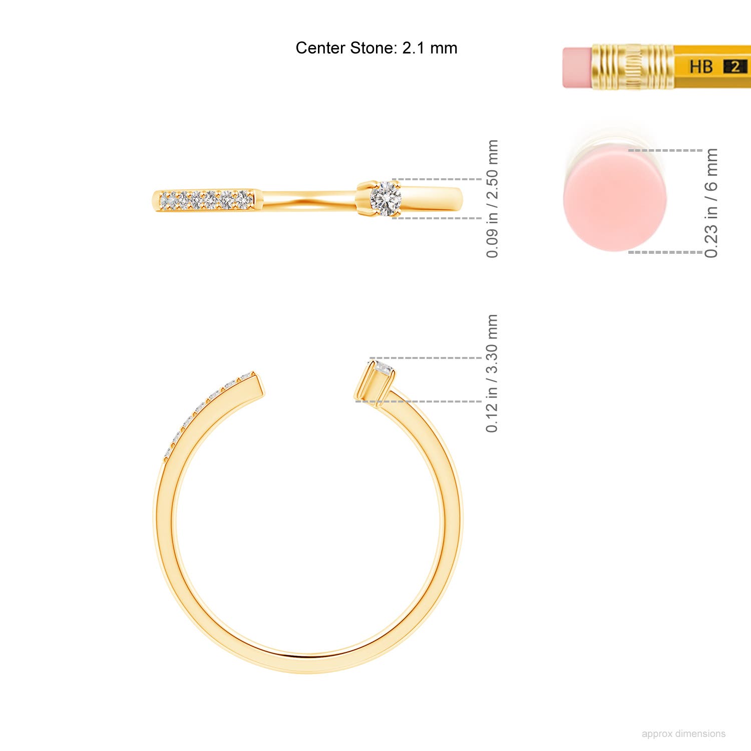 I-J, I1-I2 / 0.1 CT / 14 KT Yellow Gold