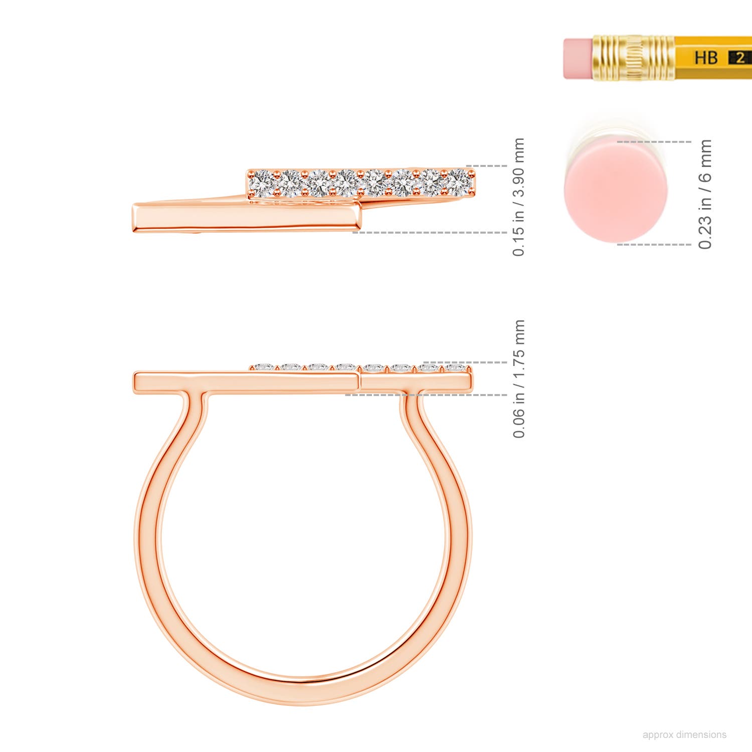 I-J, I1-I2 / 0.11 CT / 14 KT Rose Gold