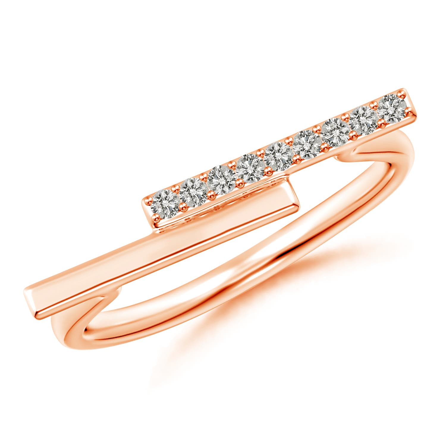 K, I3 / 0.09 CT / 14 KT Rose Gold