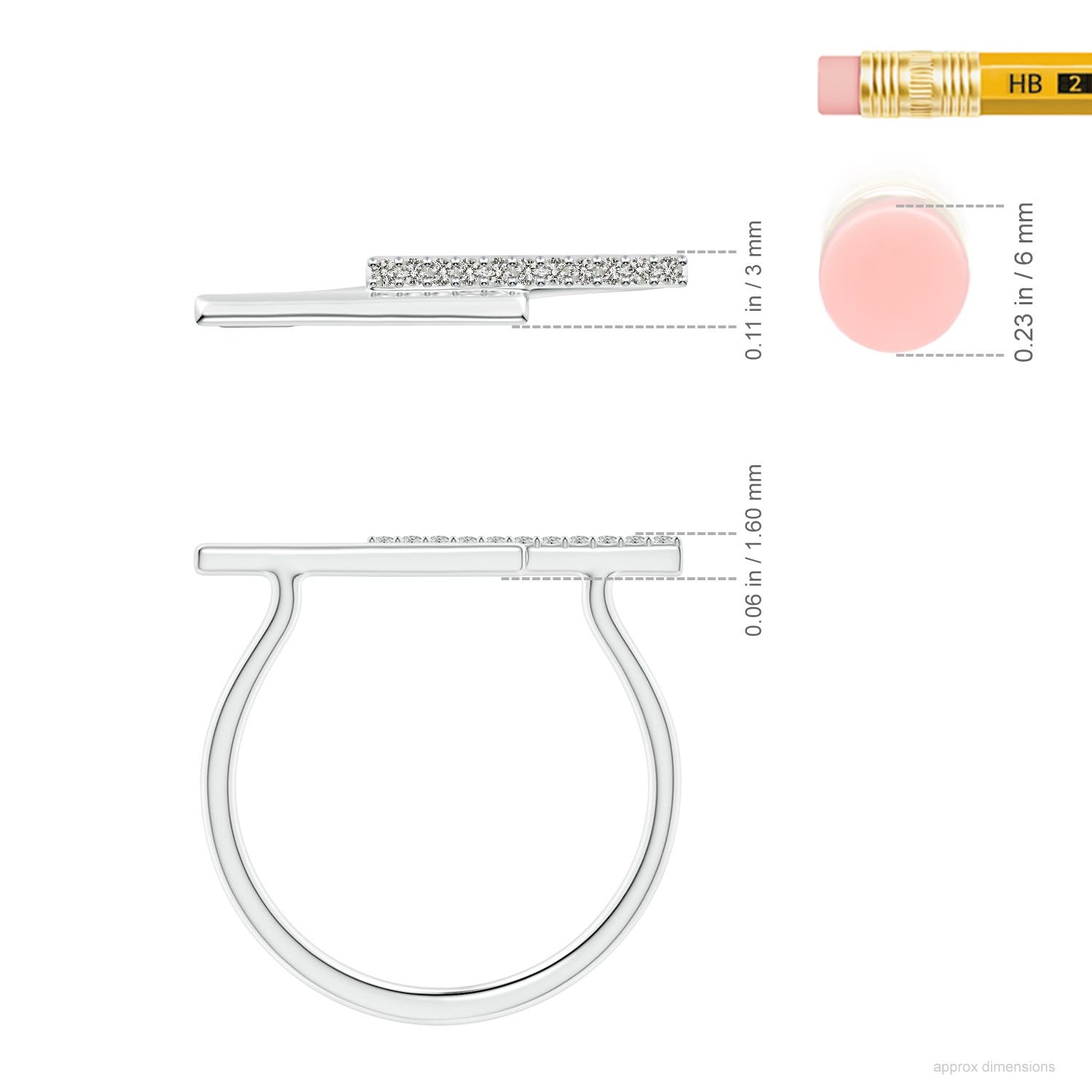 K, I3 / 0.06 CT / 14 KT White Gold