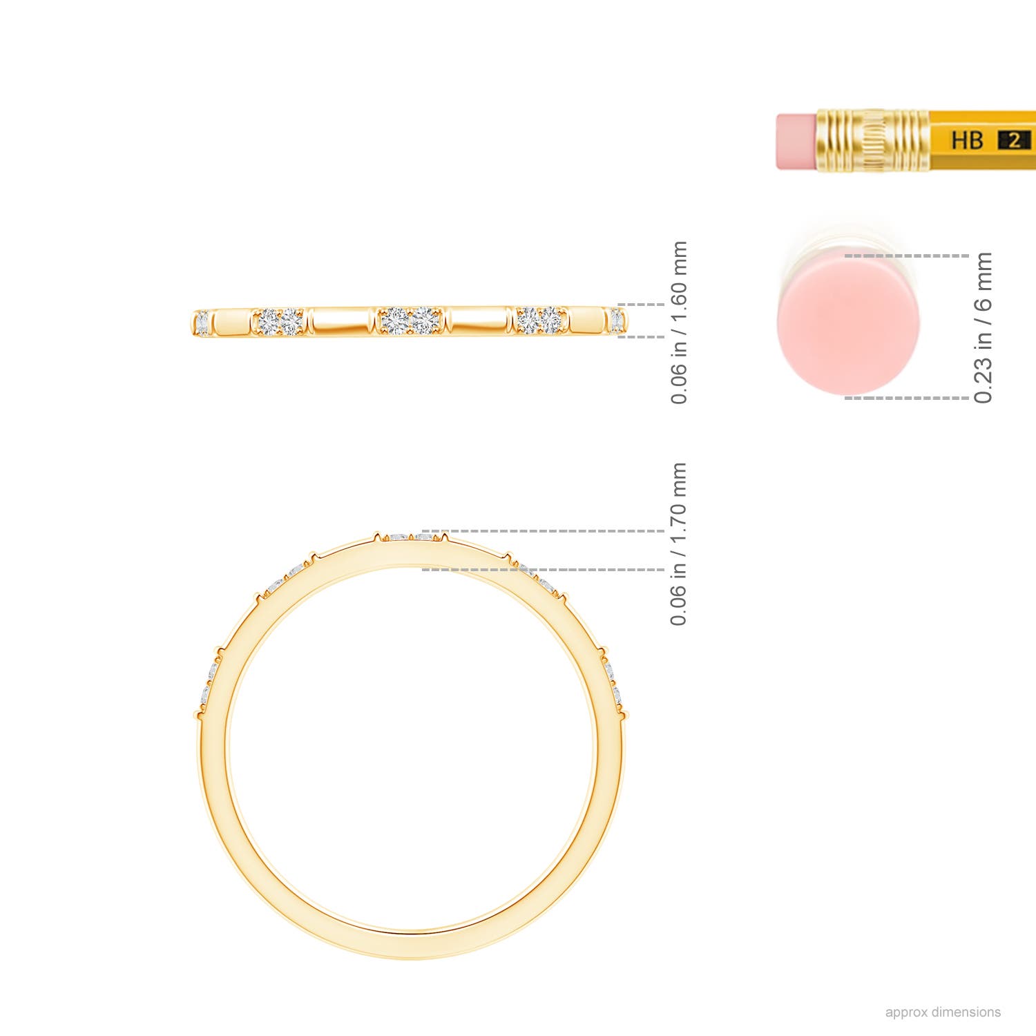 H, SI2 / 0.08 CT / 14 KT Yellow Gold