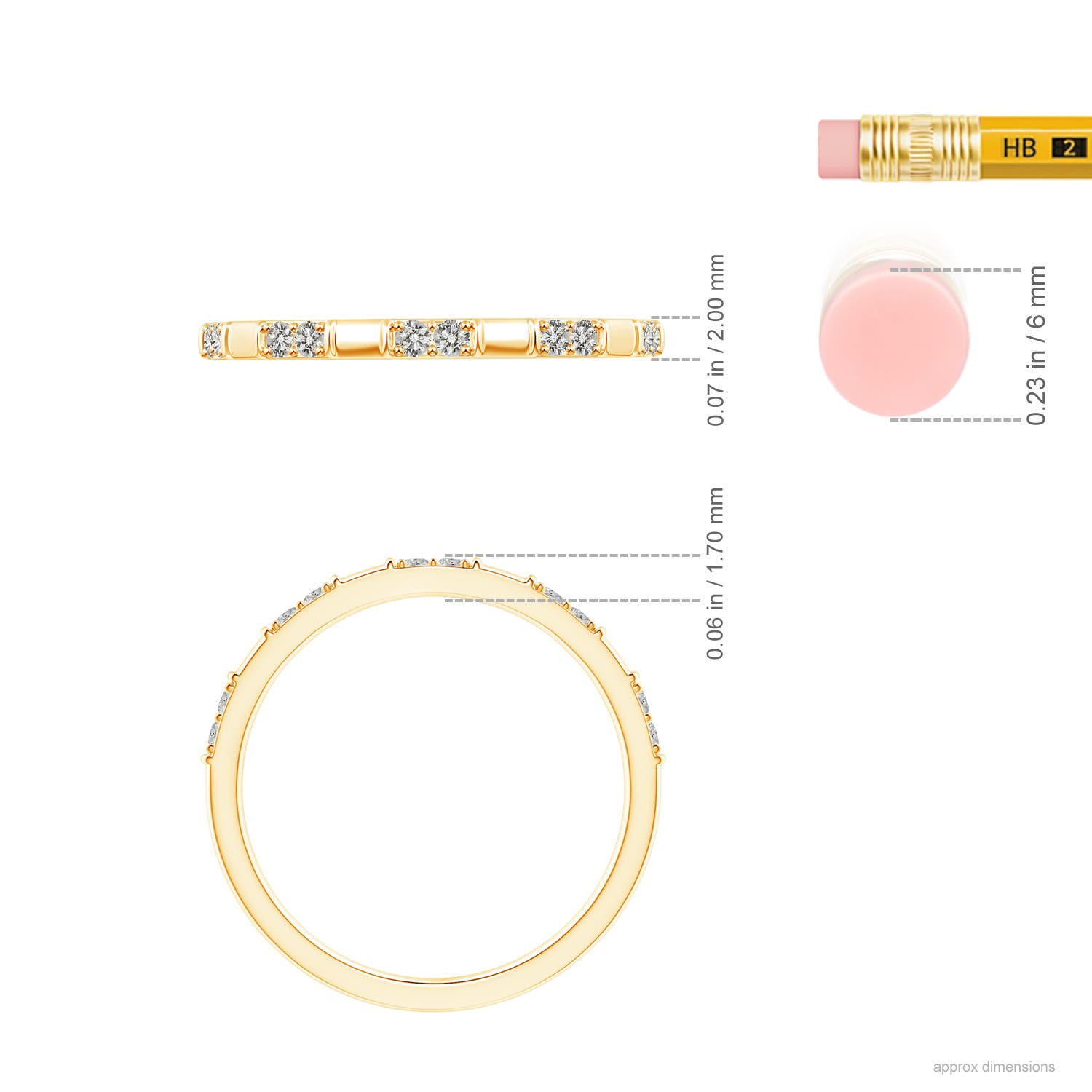 K, I3 / 0.14 CT / 14 KT Yellow Gold