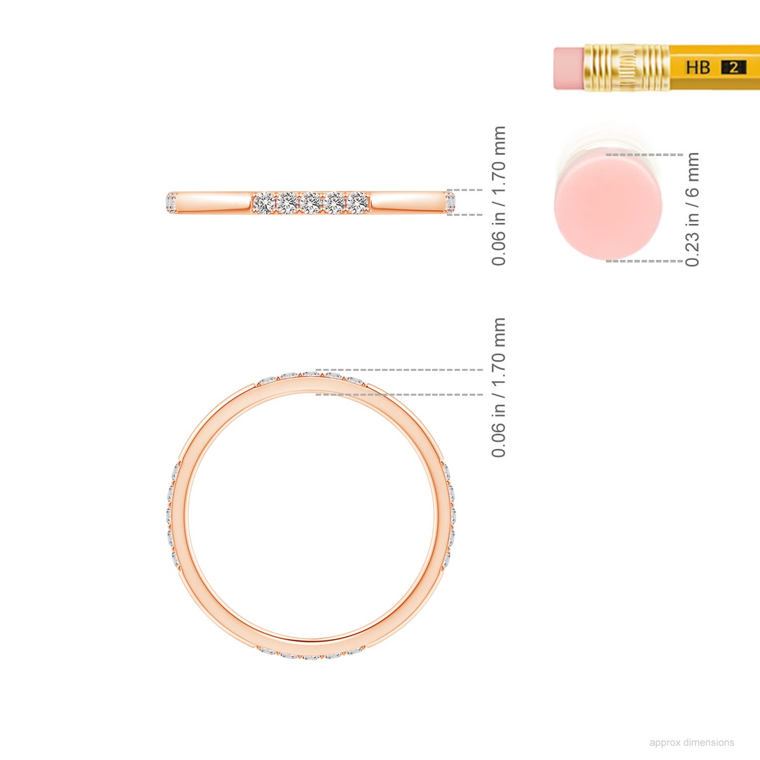 I-J, I1-I2 / 0.2 CT / 14 KT Rose Gold