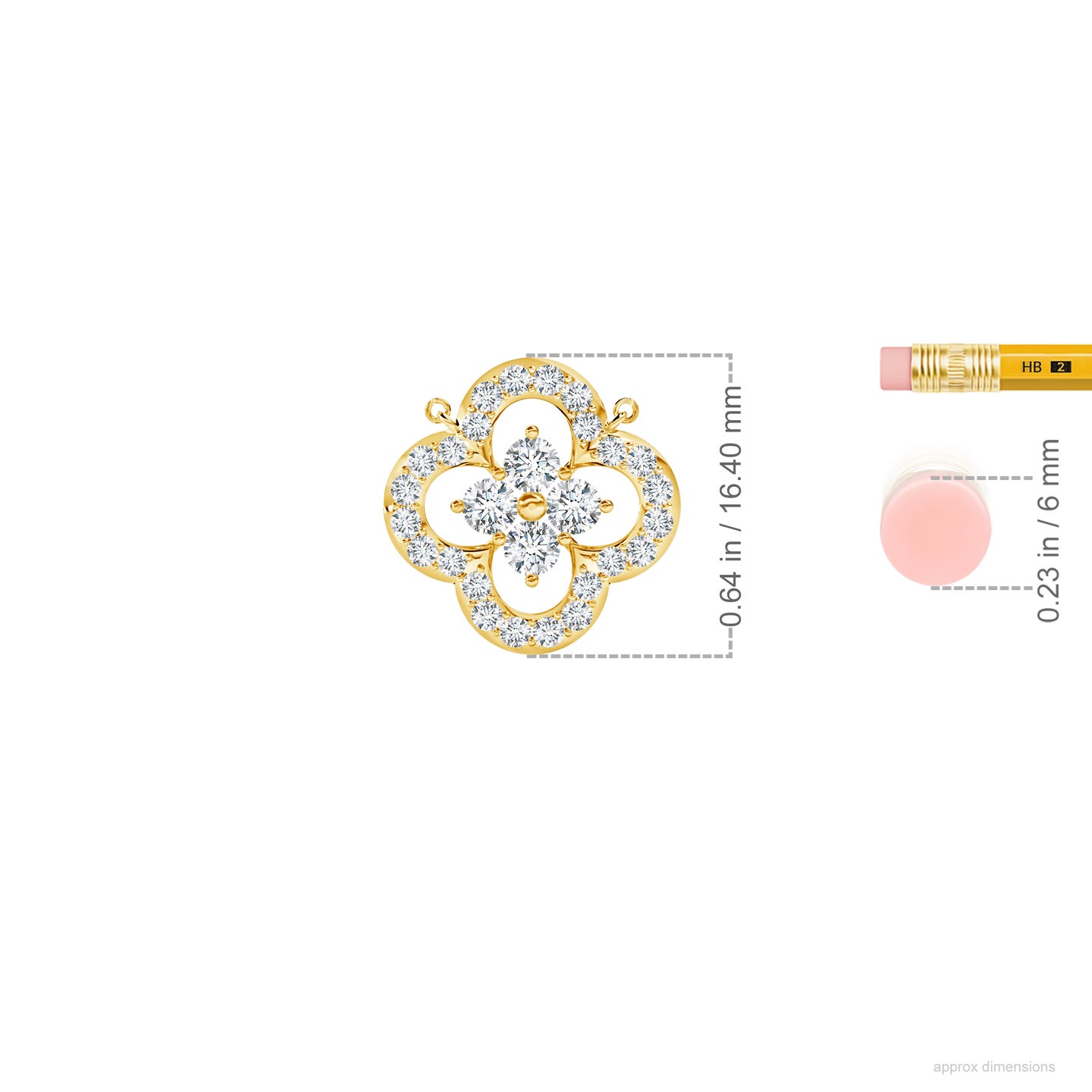 Clover Shape Lab-Grown Diamond Mangalsutra