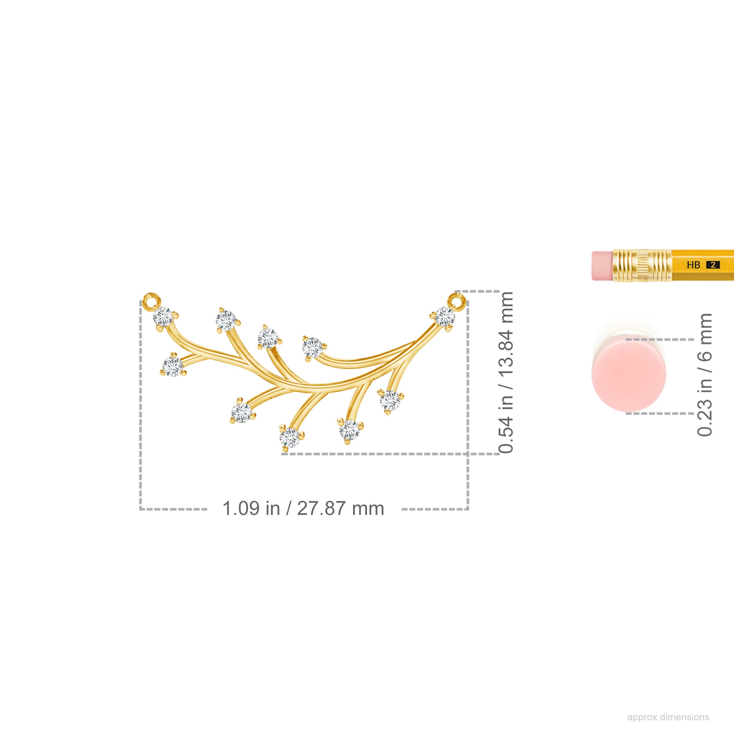 F-G, VS / 0.14 CT / 14 KT Yellow Gold