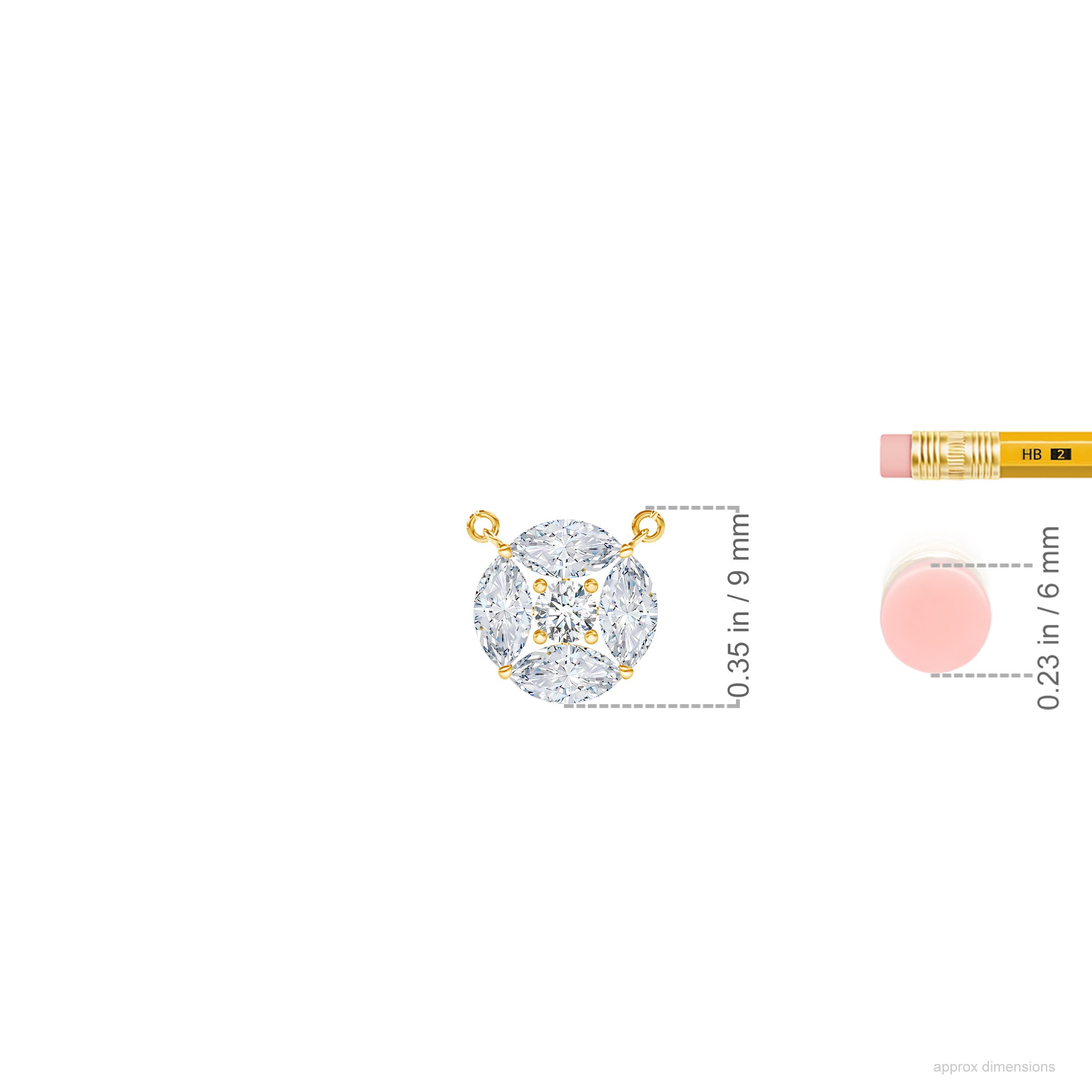 F-G, VS / 0.63 CT / 14 KT Yellow Gold