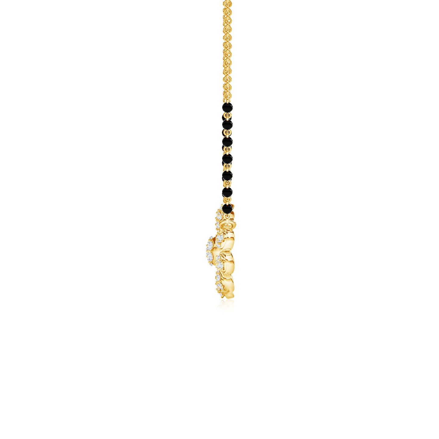 Lab-Grown Diamond Floral Mangalsutra