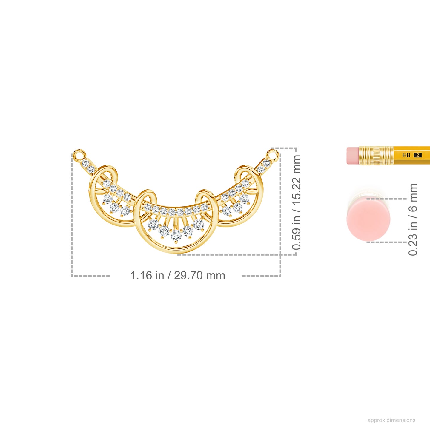 Curved Knot Lab-Grown Diamond Mangalsutra