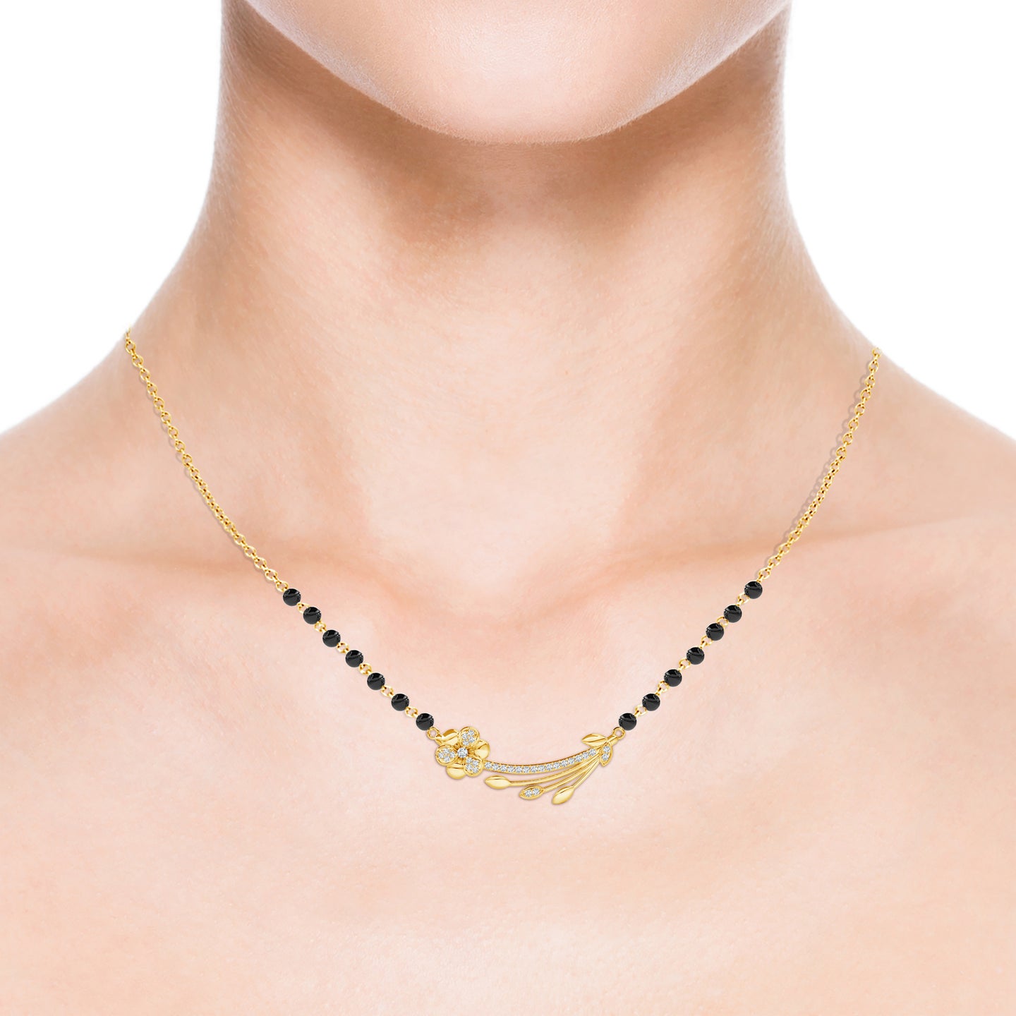 Nature Inspired Lab-Grown Diamond Mangalsutra