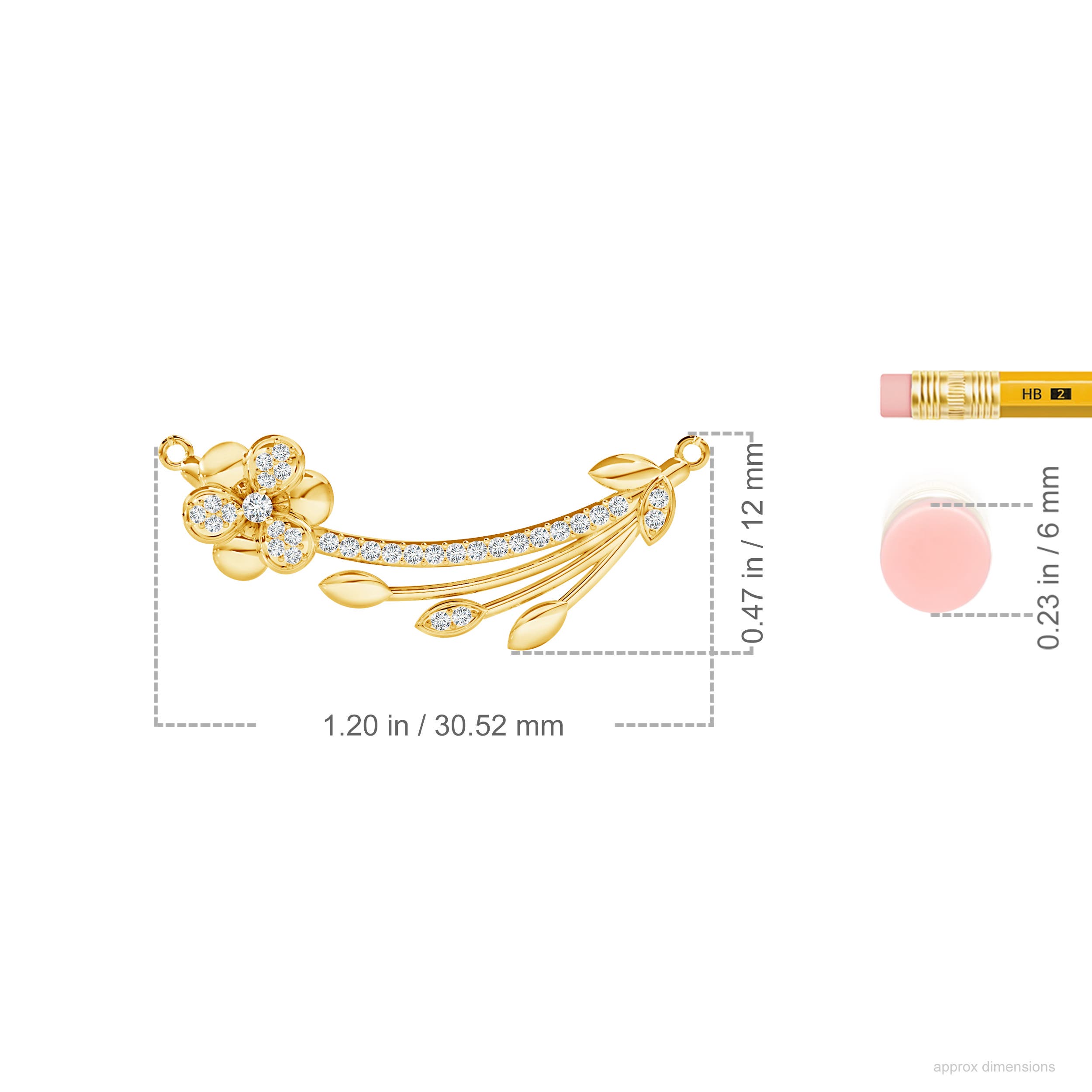 F-G, VS / 0.16 CT / 14 KT Yellow Gold