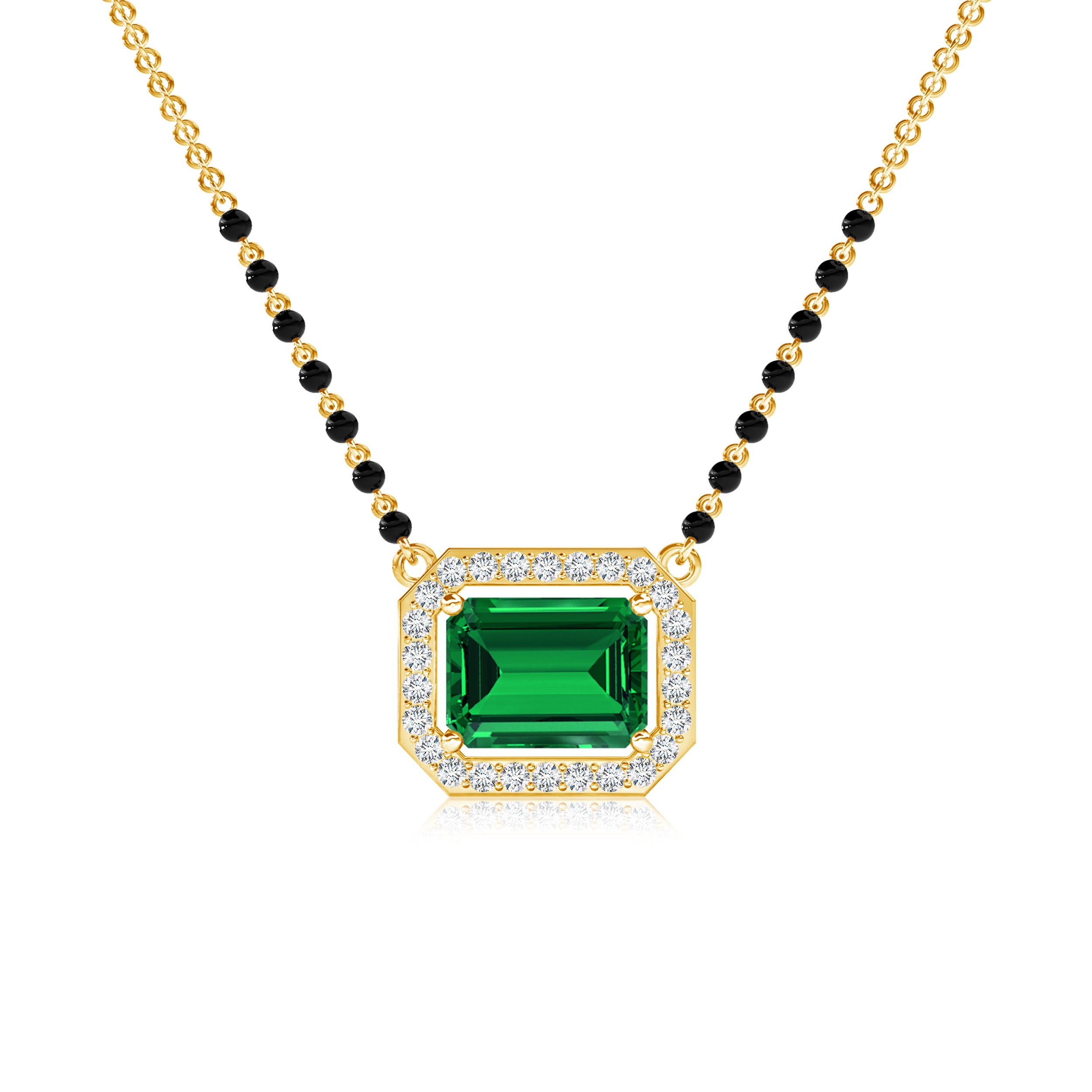 Premium - Lab-Grown Emerald / 1.71 CT / 14 KT Yellow Gold