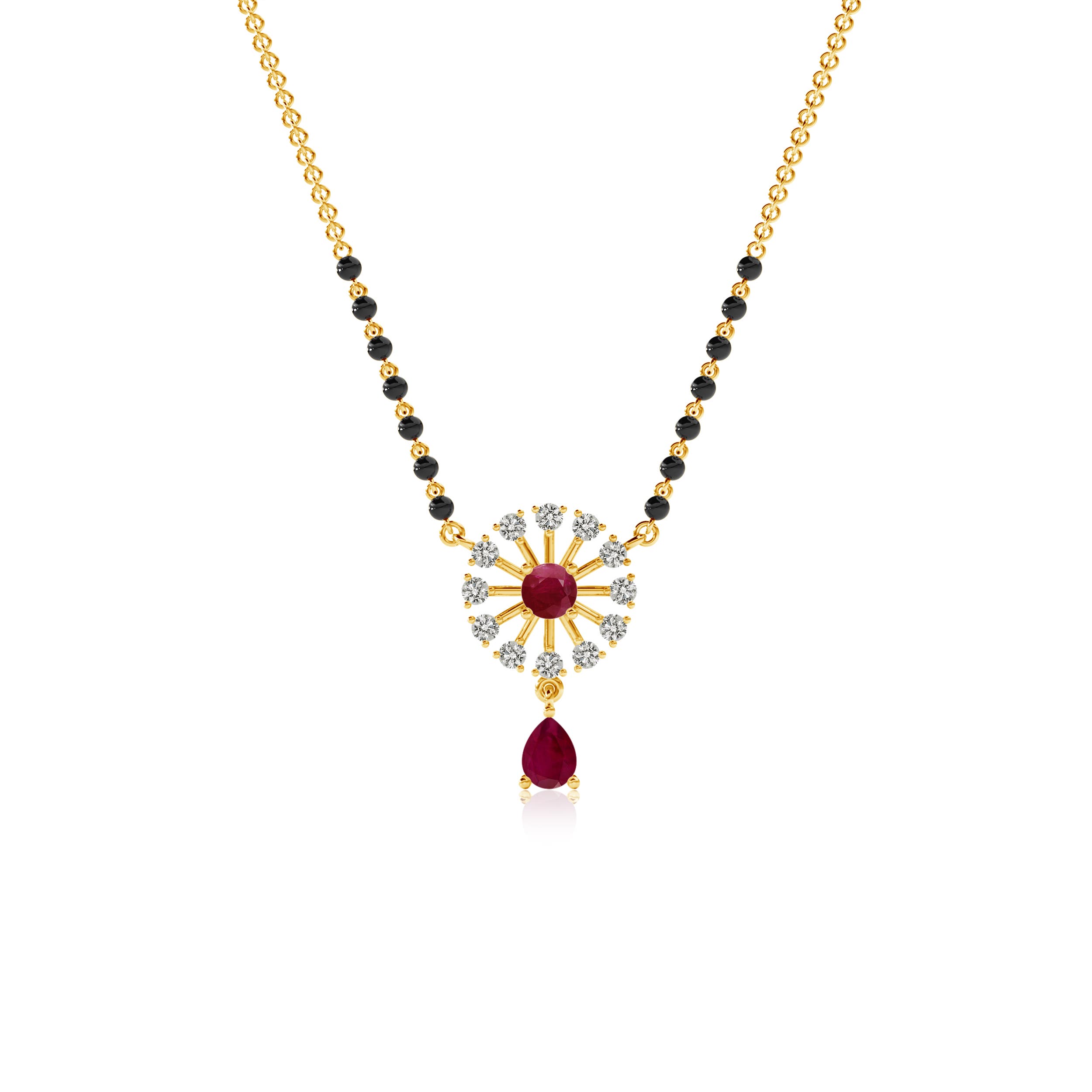 A - Ruby / 0.49 CT / 14 KT Yellow Gold