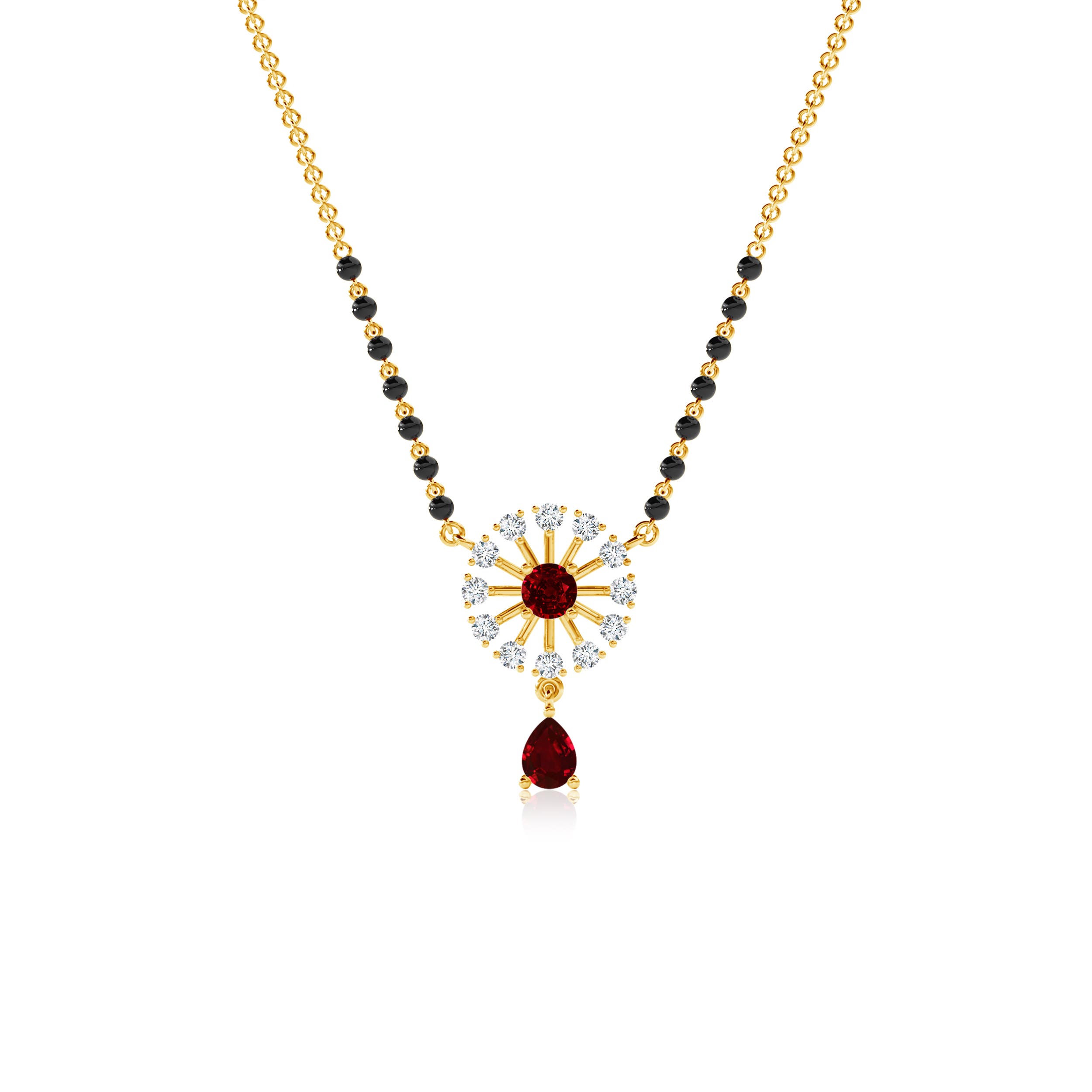 AAAA - Ruby / 0.49 CT / 14 KT Yellow Gold